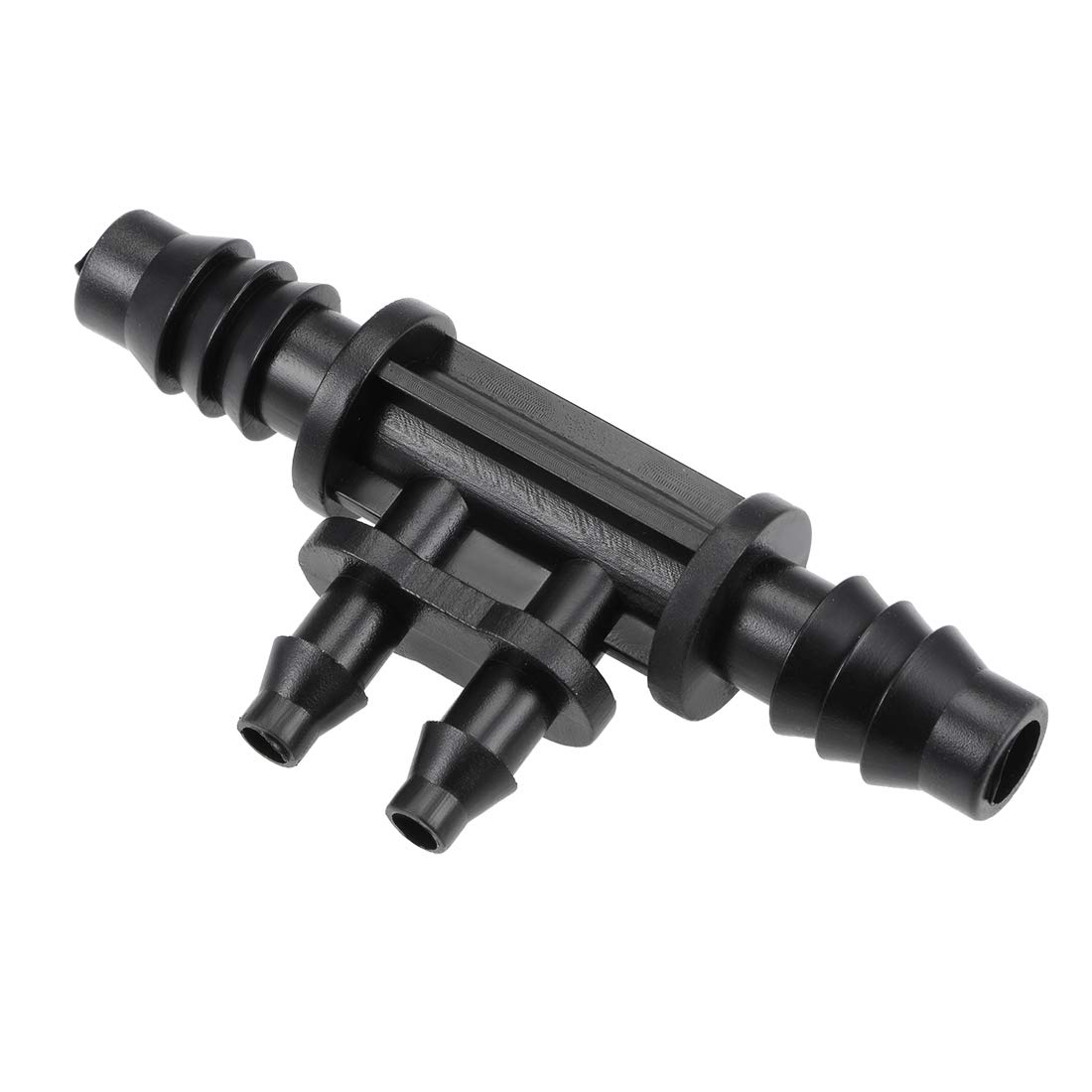 uxcell 4-Way Barb Drip Pipe Connector - 4mm & 8mm Inner Diameter Hose Fitting for Garden & Agricultural Irrigation Systems (Plastic, 5pcs) - Perfect for DIY Watering, Greenhouse Hydration, and Farm Irrigation