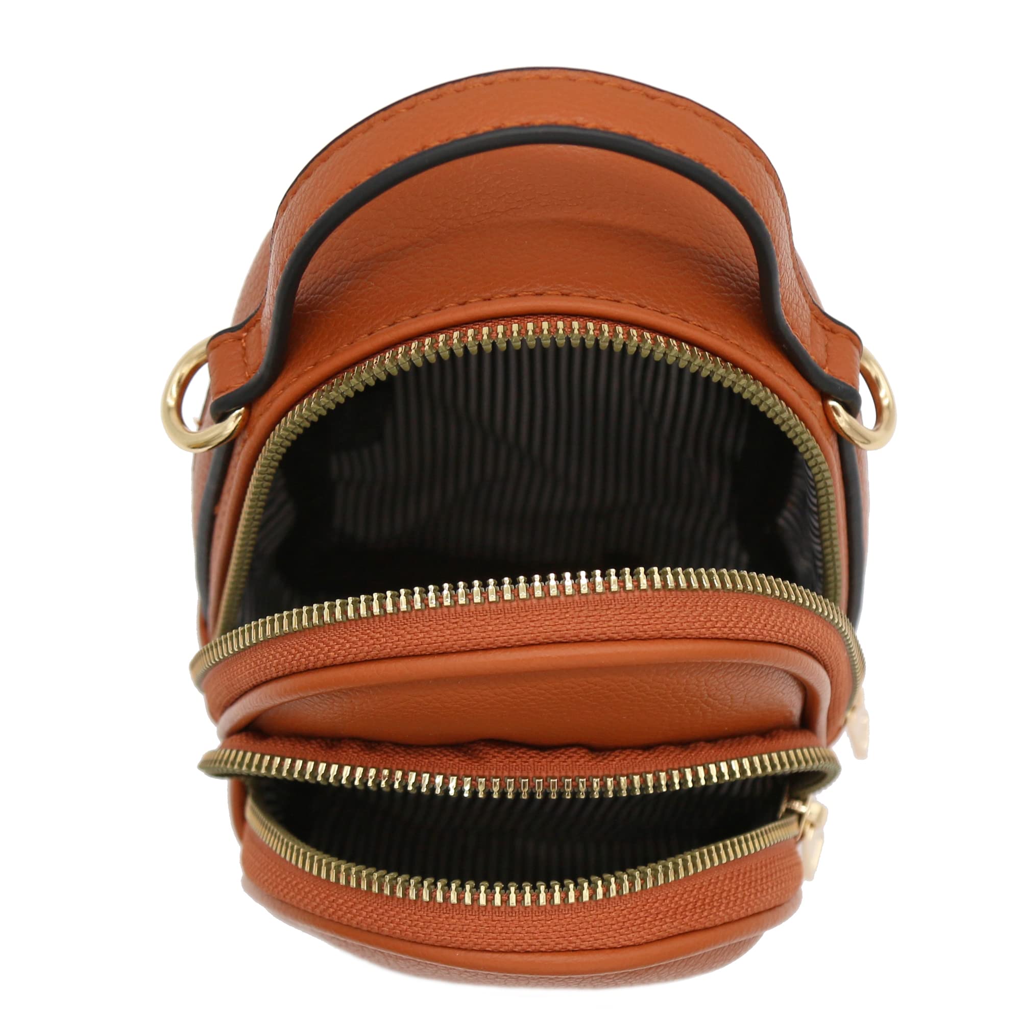 Stylish Two Compartment Mini Oval PU Leather Crossbody Bag for Women - Perfect for Travel, Shopping & Everyday Use