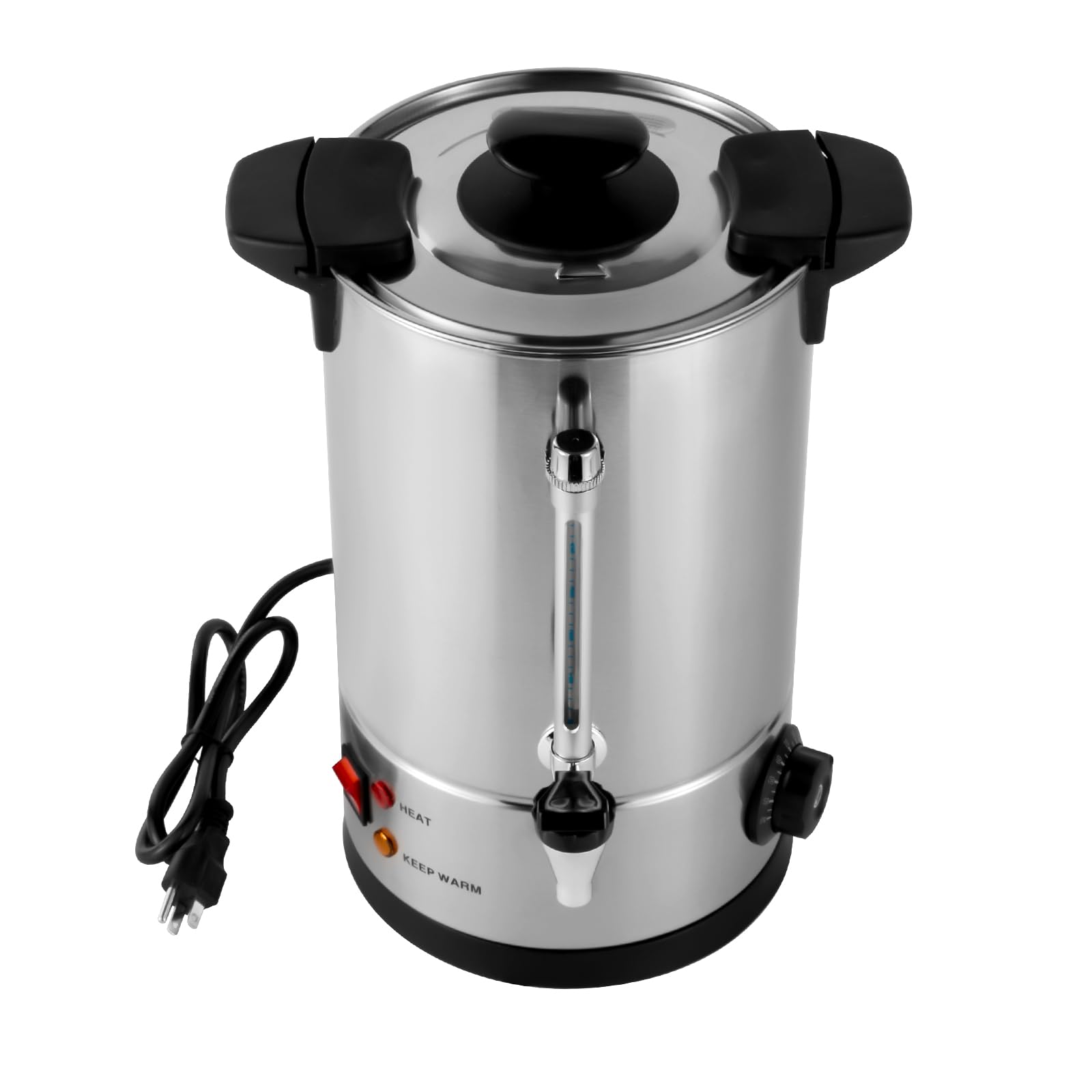 110V 1KW Commercial Coffee Urn - 8L/2.11Gal Stainless Steel Hot Beverage Dispenser with Faucet - Electric Coffee Maker for Home, Office, Restaurants & Events - Perfect for Catering, Parties & Large Gatherings