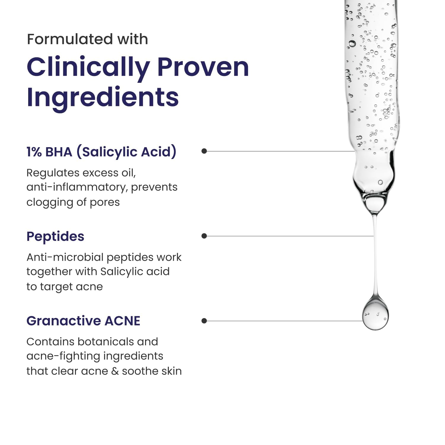 Reequil Skin Clarifying Serum with 1% Salicylic Acid & 5% Granactive - Acne Treatment for Active Breakouts, Oil Control & Pore Refining | 25ml | Perfect for Oily & Acne-Prone Skin | Day & Night Skincare Routine