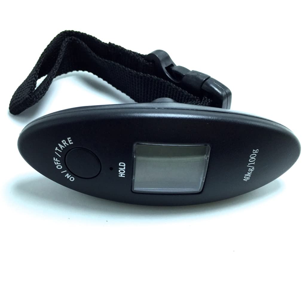 WSSBK Mini 40kg/100g Digital Luggage Scale - Portable LCD Electronic Hanging Scale for Travel Suitcases & Bags (Black) | Perfect for Airports, Cruise Ships & Business Trips