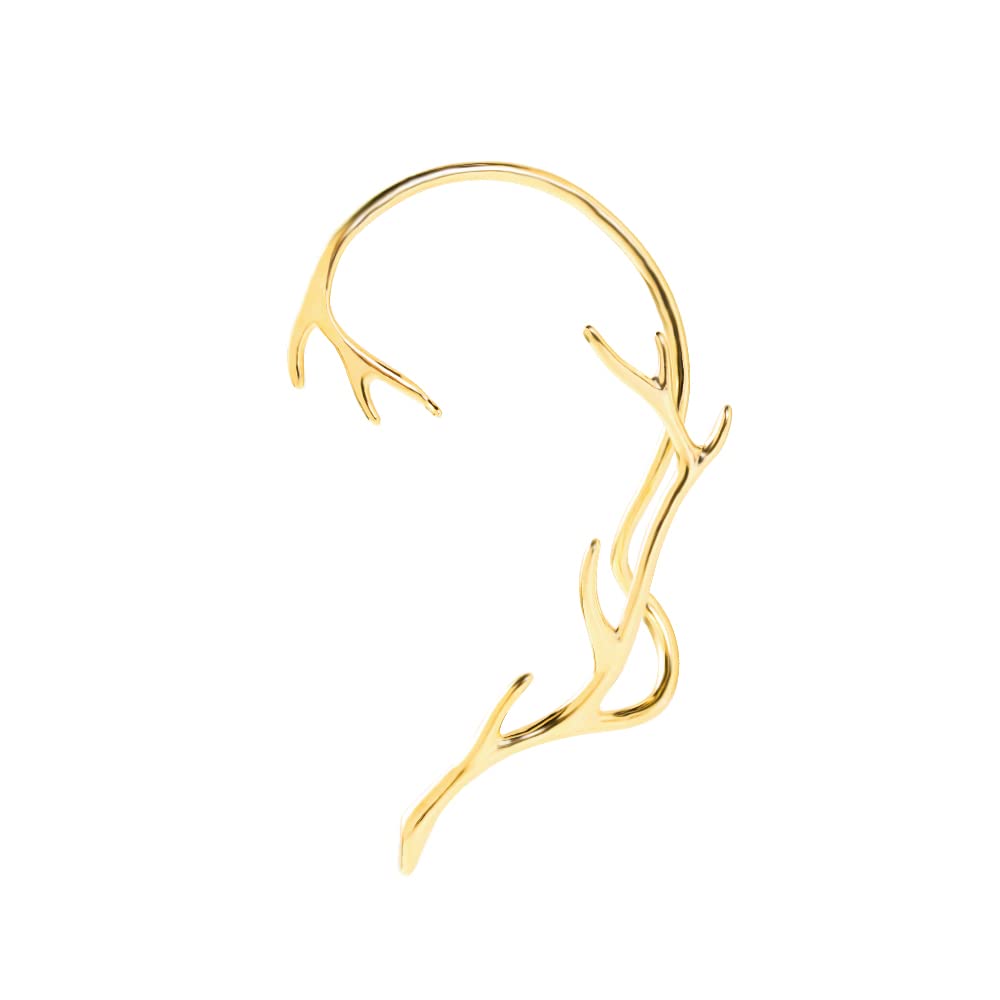 Vercret Gold Cuff Earrings for Women - Adjustable Cartilage Ear Cuff with CZ Stones, No Piercing Wrap Around Ear Clip - Perfect for Parties, Weddings & Everyday Wear