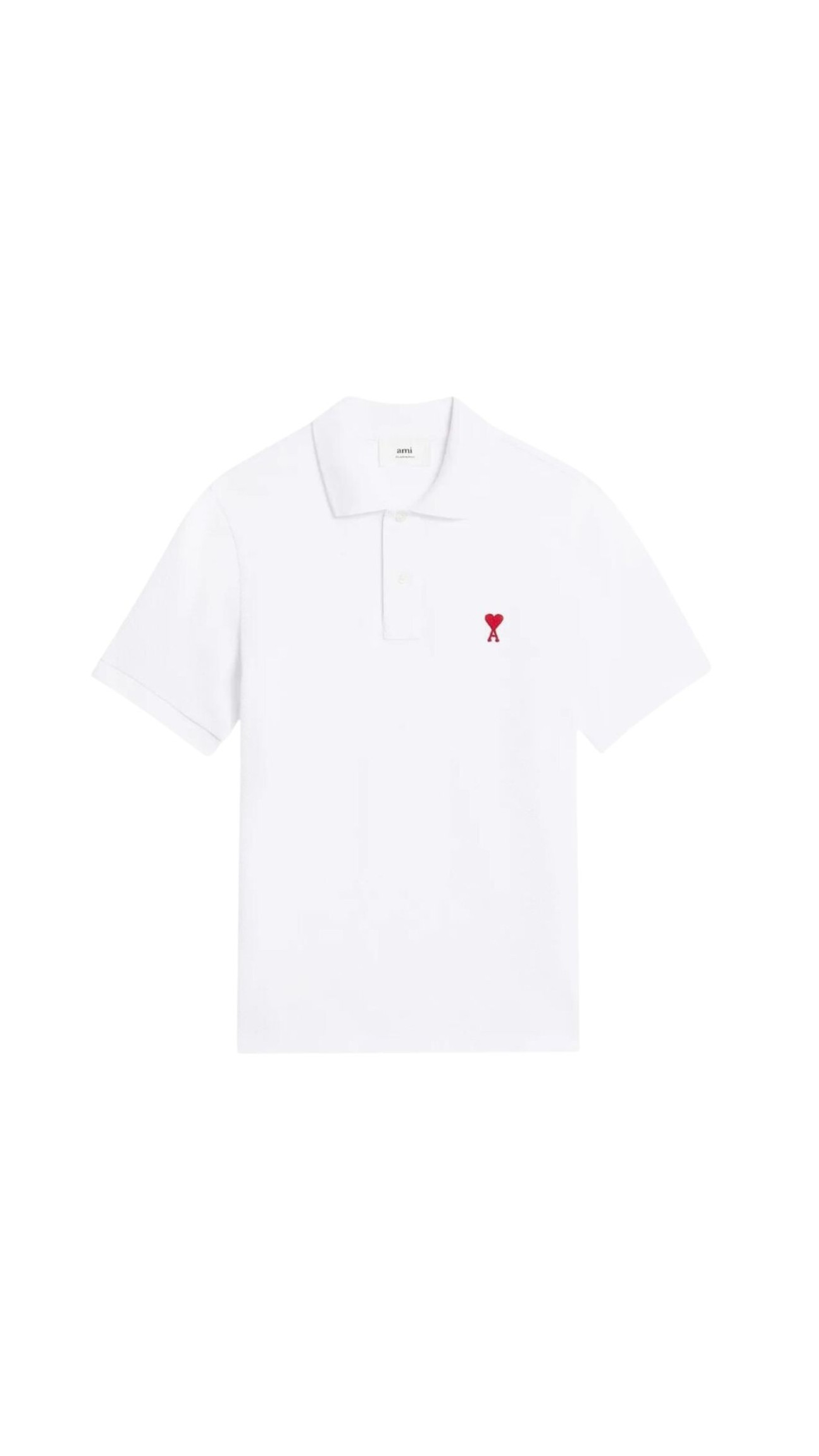 Organic Cotton Ami de Cœur Polo Shirt for Men - Breathable & Comfortable White Casual Shirt - Perfect for Office, Golf & Summer Outfits