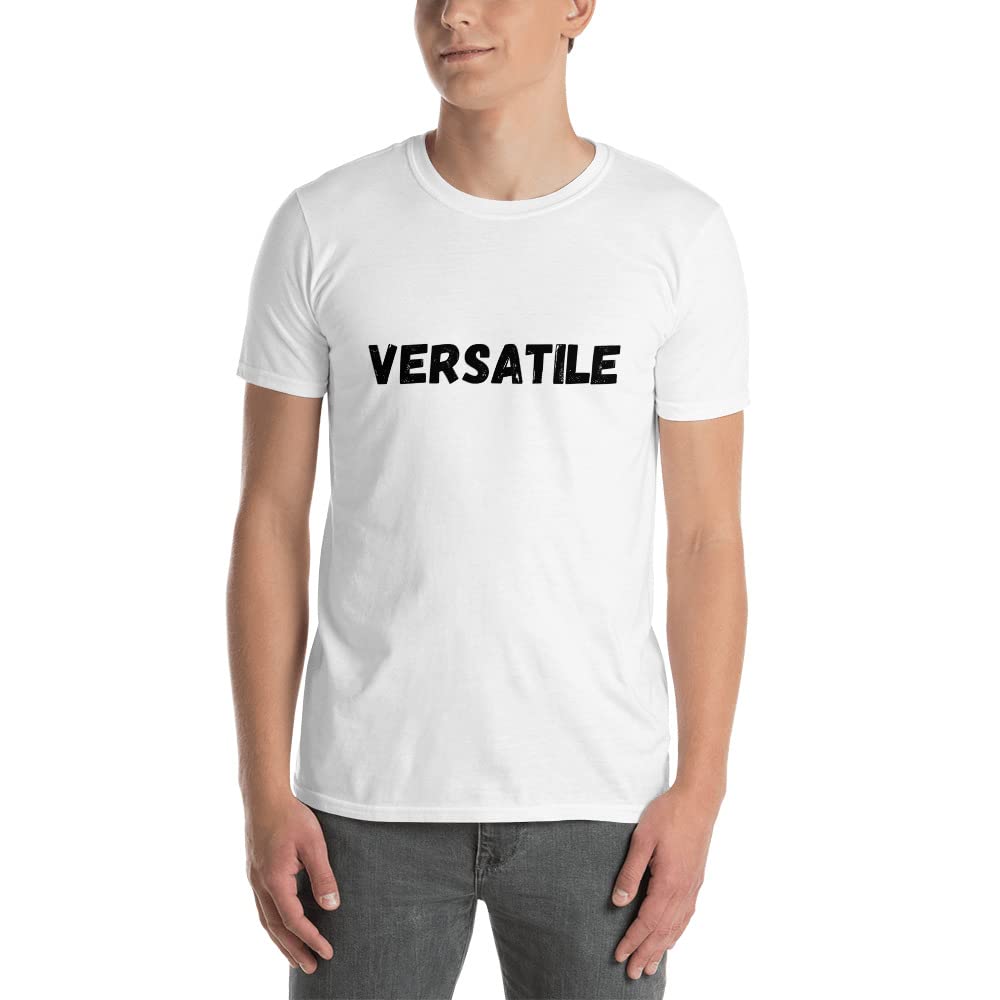 Gay Versatile Men's T-Shirt - Grindr Apparel with Sex Chat Slang Design - Funny LGBTQ+ Pride Tee for Dating, Hookups & Nightlife