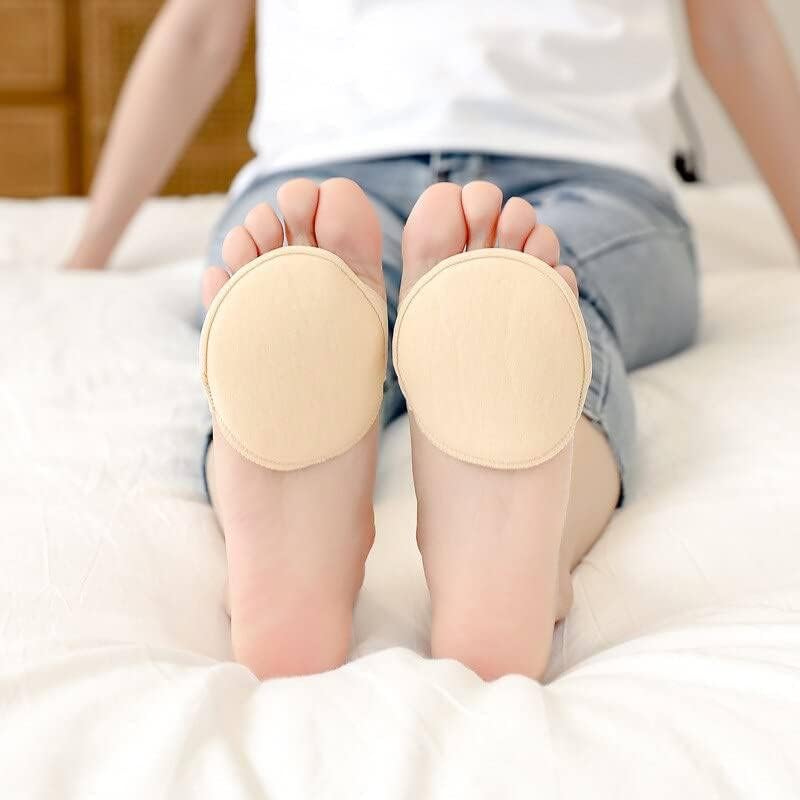 Prishva® Women's Forefoot Pads for High Heels - Non-Slip Toe Socks, Reusable Ball of Foot Cushions with Honeycomb Fabric, Metatarsal Pads & Invisible Forefoot Socks for All-Day Comfort - Perfect for Work, Parties and Special Occasions
