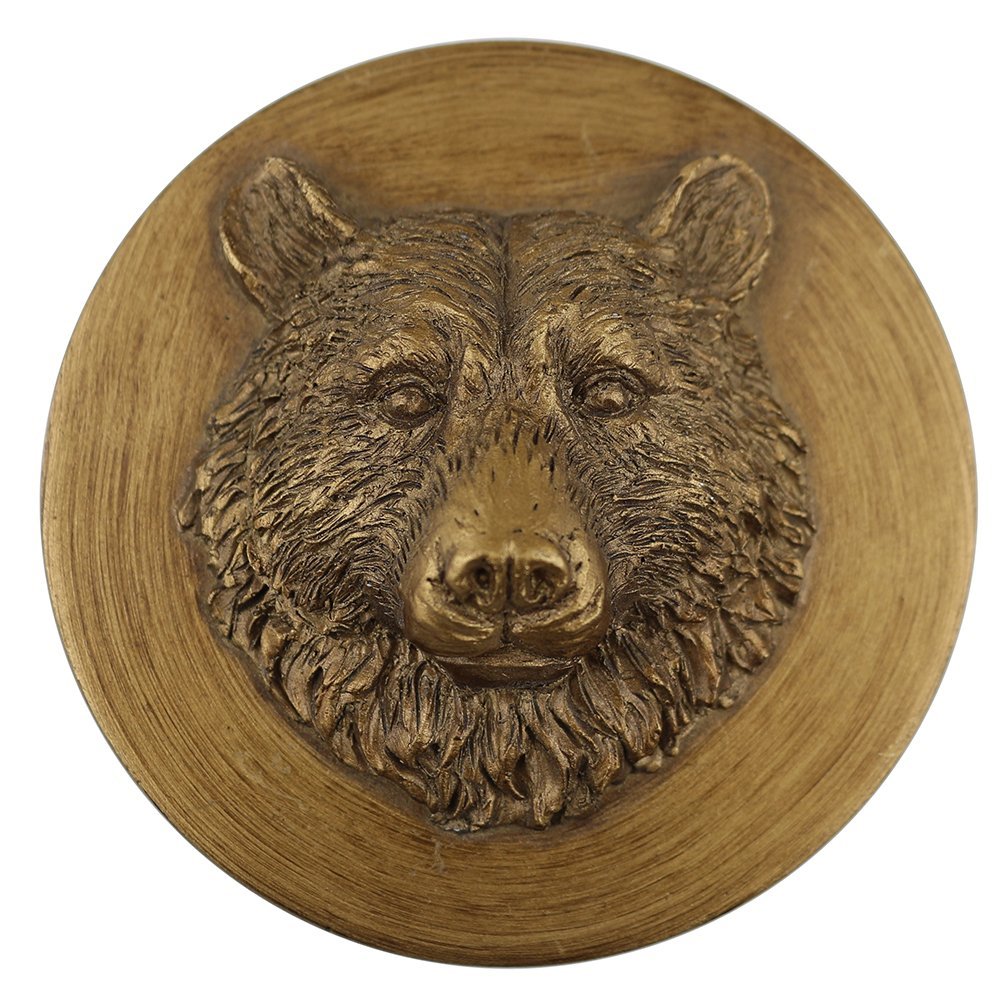 Bear Drapery Medallion Holdback - 4 Elegant Finishes for Window Curtain Tiebacks | Perfect for Living Room, Bedroom & Home Decor
