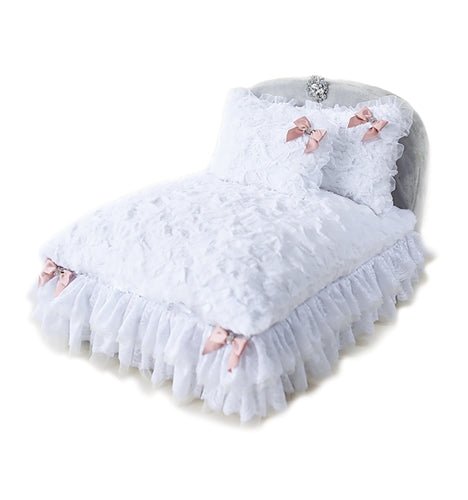 Enchanted Nights Bed in Sterling - Elegant Silver-Toned Bed Frame for Master Bedroom & Guest Room Decor