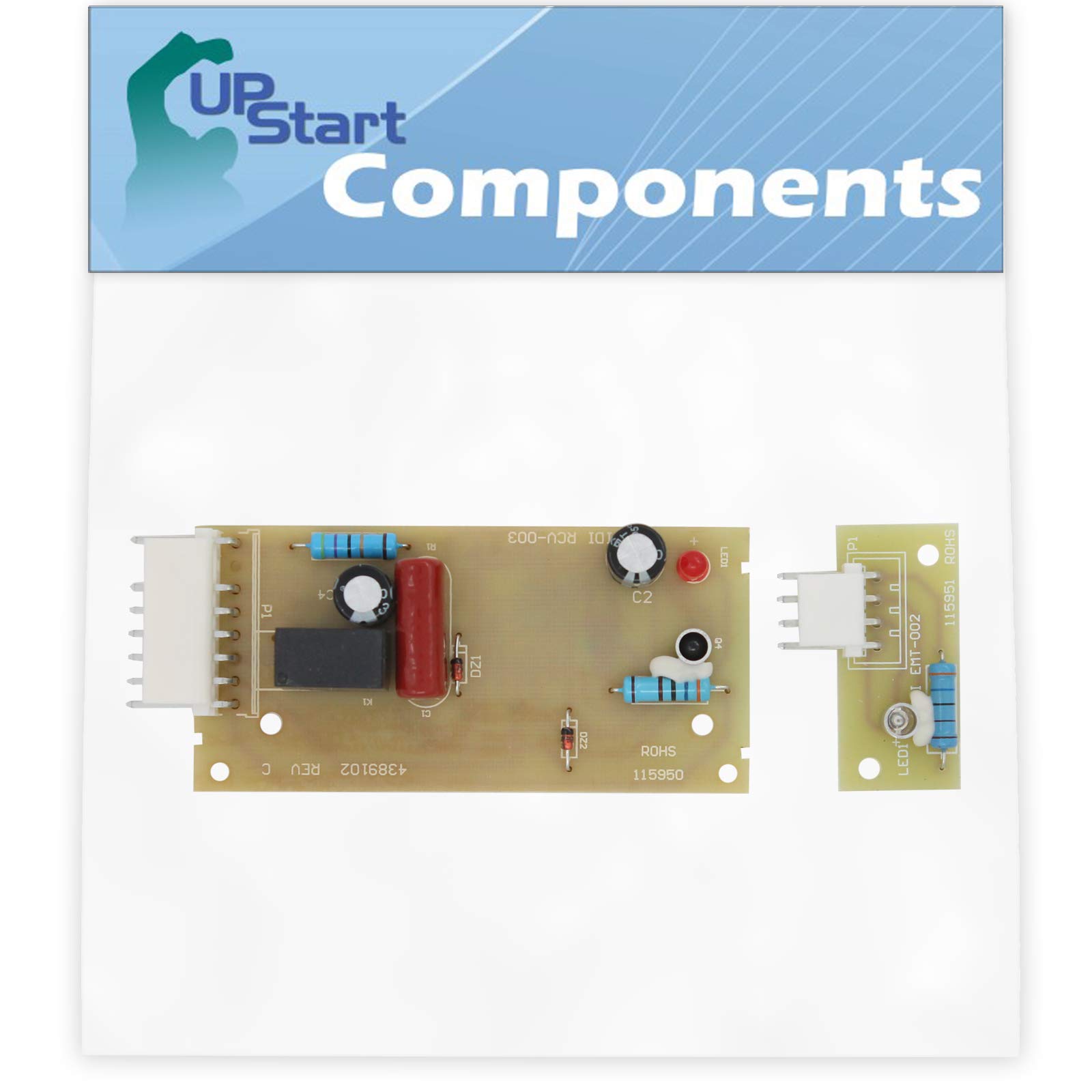 UpStart Components W10757851 Refrigerator Ice Level Control Board Replacement for Kenmore/Sears 10656879601 - Compatible with 4389102 Icemaker Emitter Sensor - Fix No Ice or Overflow Issues in Your Fridge