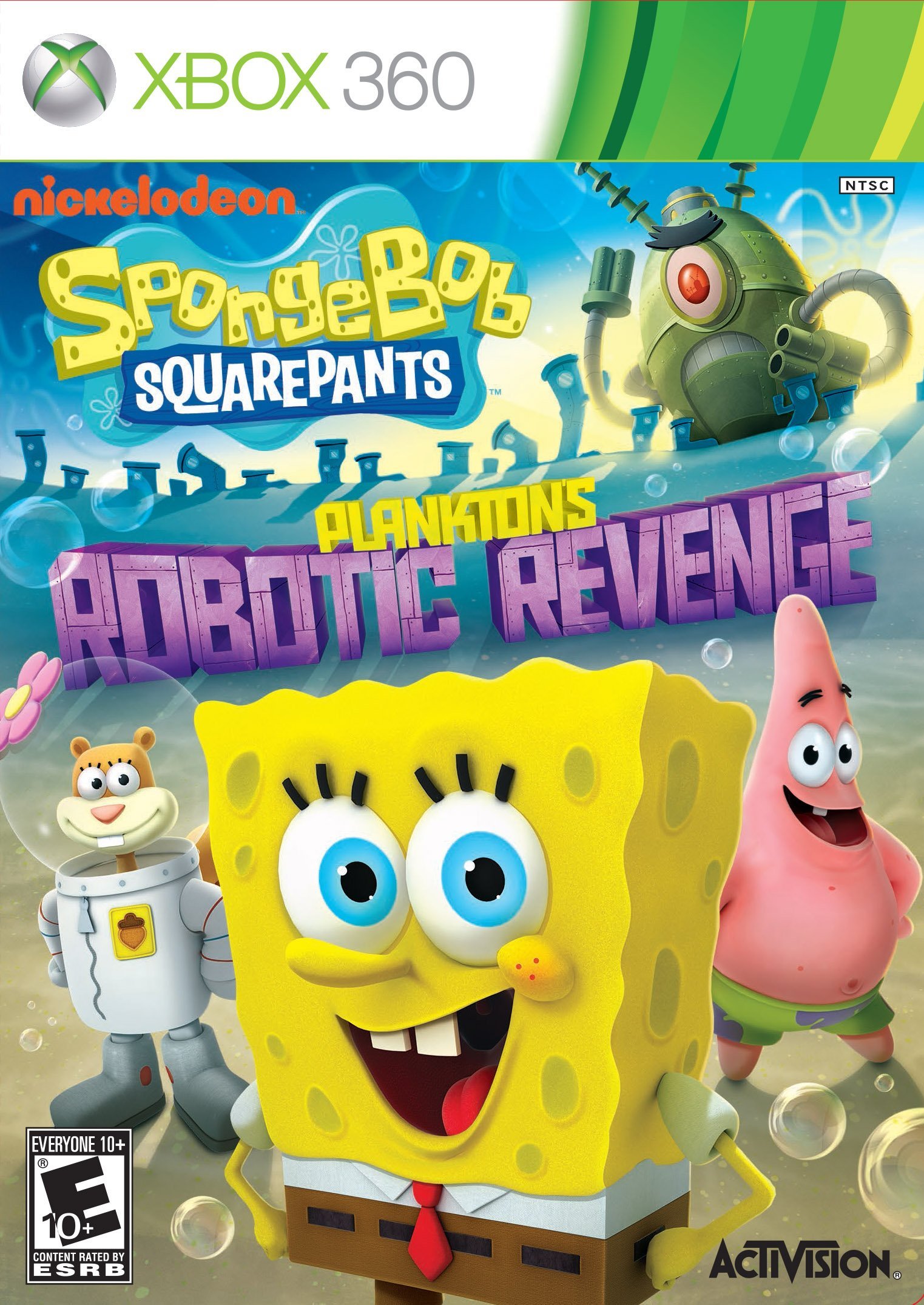 SpongeBob SquarePants: Plankton's Robotic Revenge - Xbox 360 Game (Renewed) | Action-Adventure Video Game for Kids & Family Fun Game Night