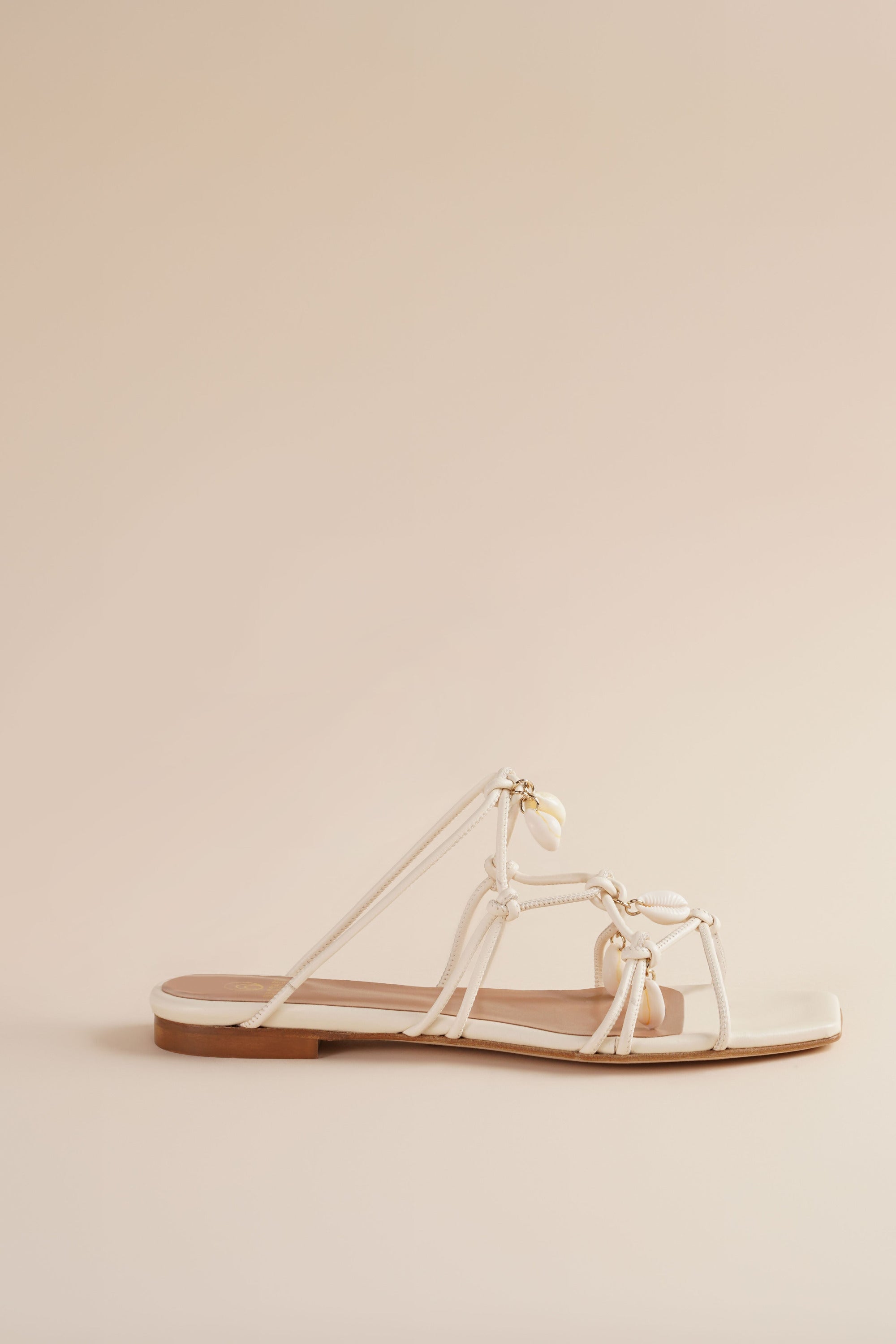 Ivory Shoreline Flat Sandal - Women's Comfortable Beach Sandals for Summer, Vacation & Casual Wear