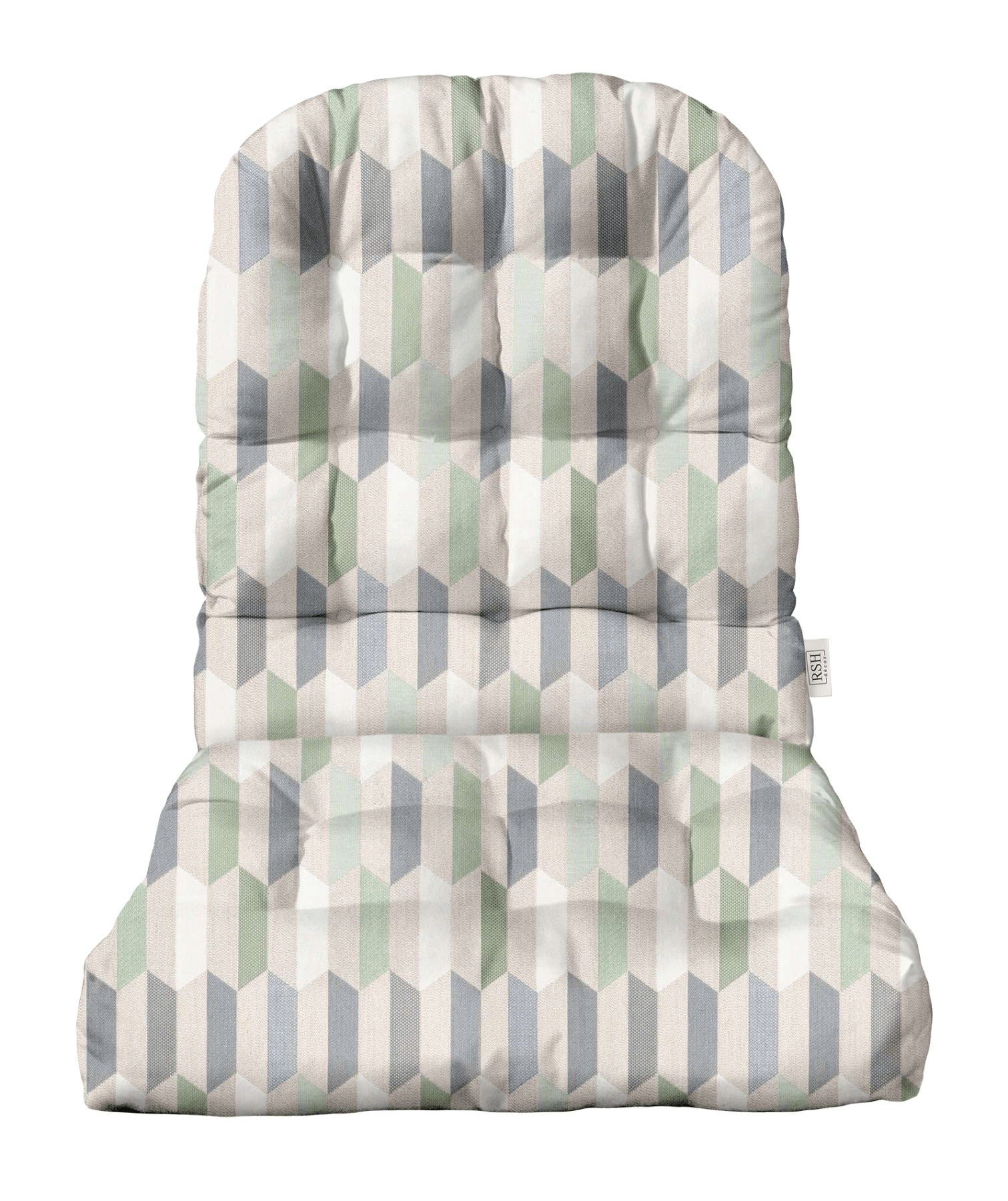 Sunbrella Designer Fusion Precise Spring Tufted Adirondack Chair Cushion - Waterproof Outdoor Patio Furniture Cushion for Garden, Poolside & Deck Use