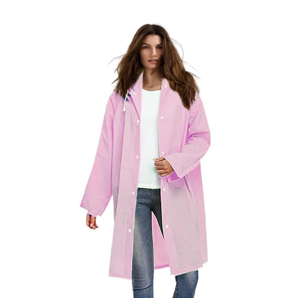 Voarge Eva Waterproof Rain Jacket for Women & Men - Lightweight Windproof Raincoat for Hiking, Cycling & Outdoor Activities - Perfect for Commuting, Travel & Bad Weather Protection