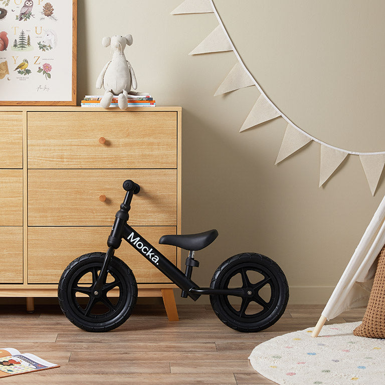 Mocka Rocket Bike for Kids - Black Balance Bike for Toddlers 2-5 Years | Perfect for Outdoor Play, Learning to Ride & Backyard Fun