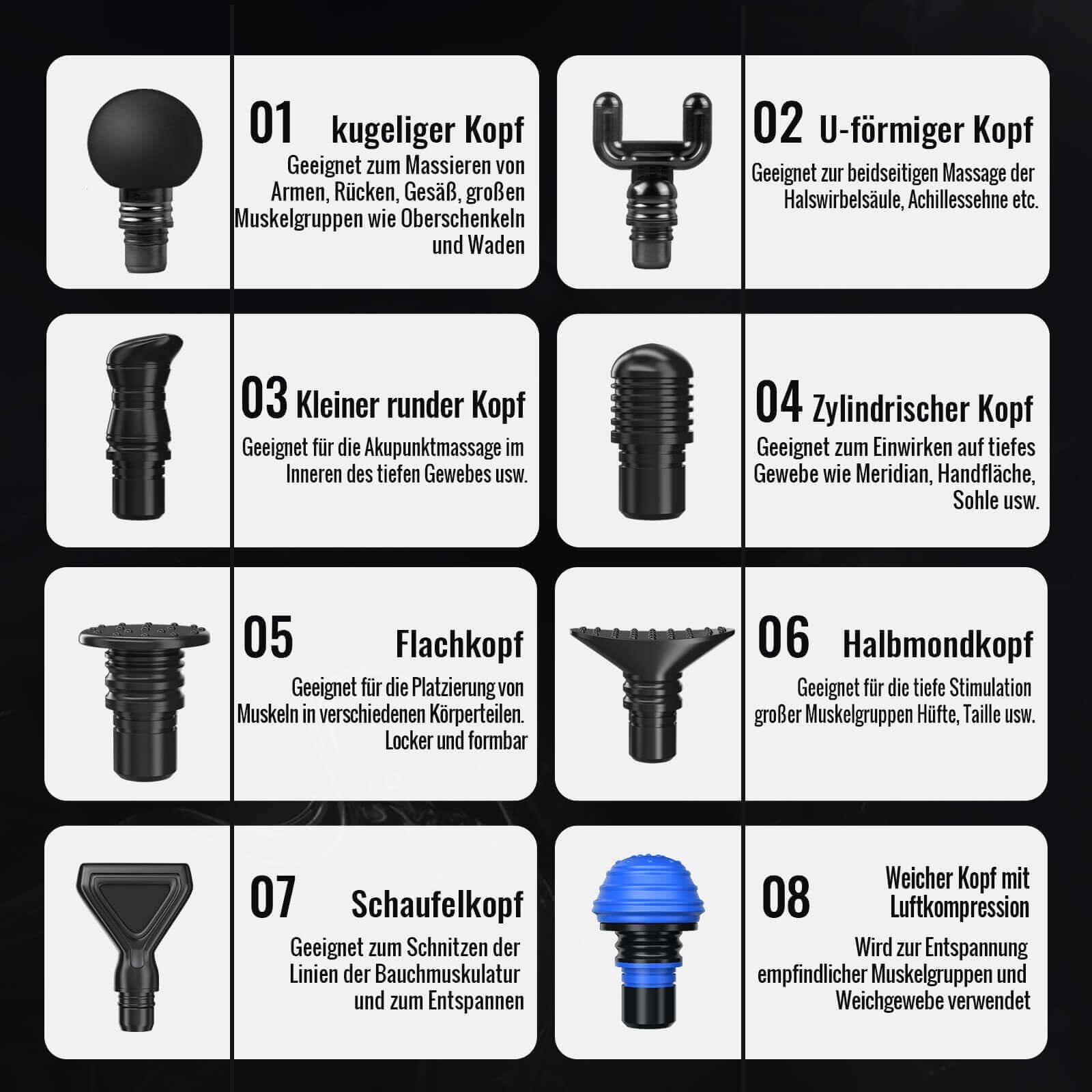 XGODY GM004 Deep Tissue Massage Gun - Professional Cordless Percussion Muscle Massager for Pain Relief & Recovery - Perfect for Athletes, Gym Workouts & Muscle Relaxation