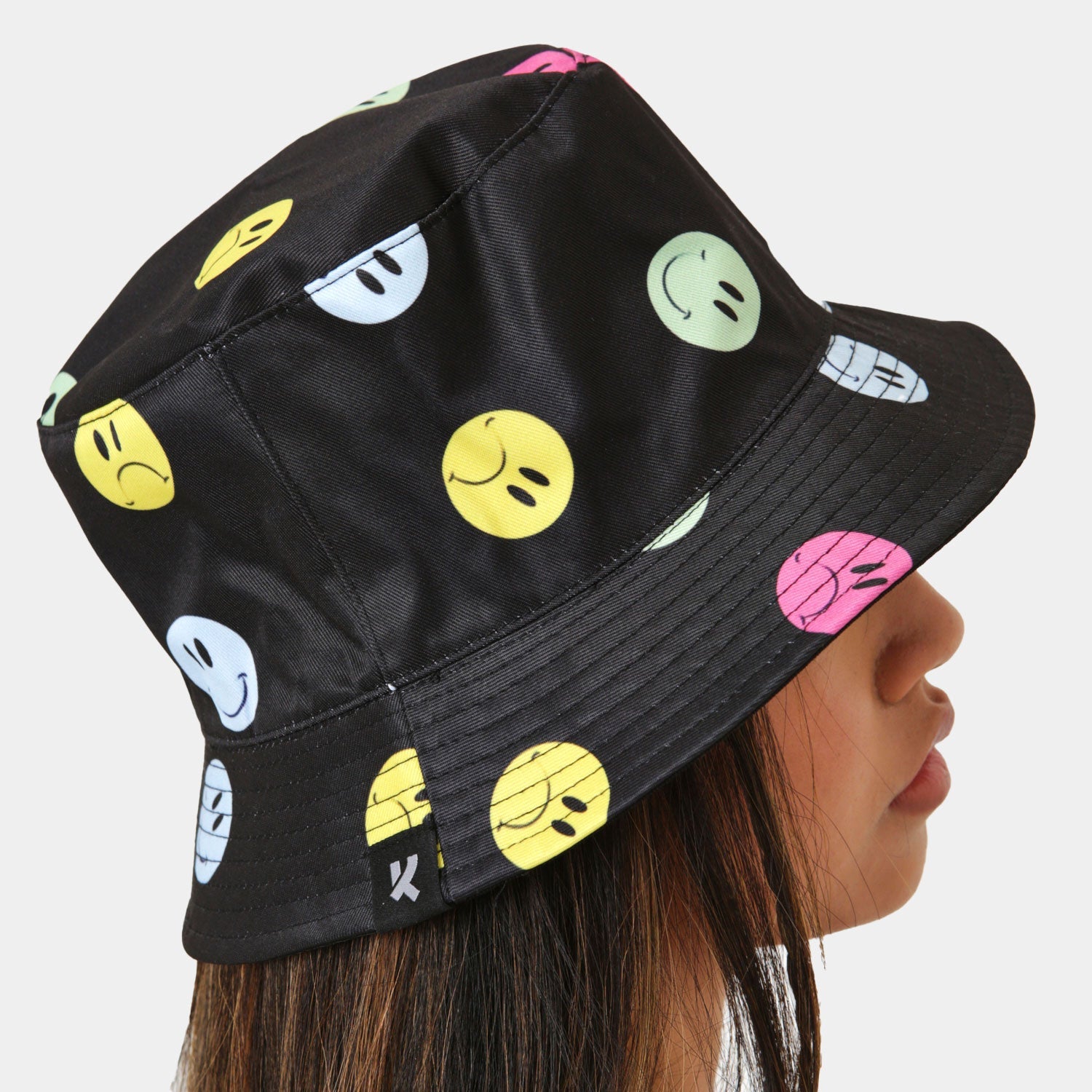 Mixed Emotions Black Bucket Hat for Men & Women - Trendy Adjustable Cotton Unisex Sun Hat for Outdoor, Beach, and Casual Wear