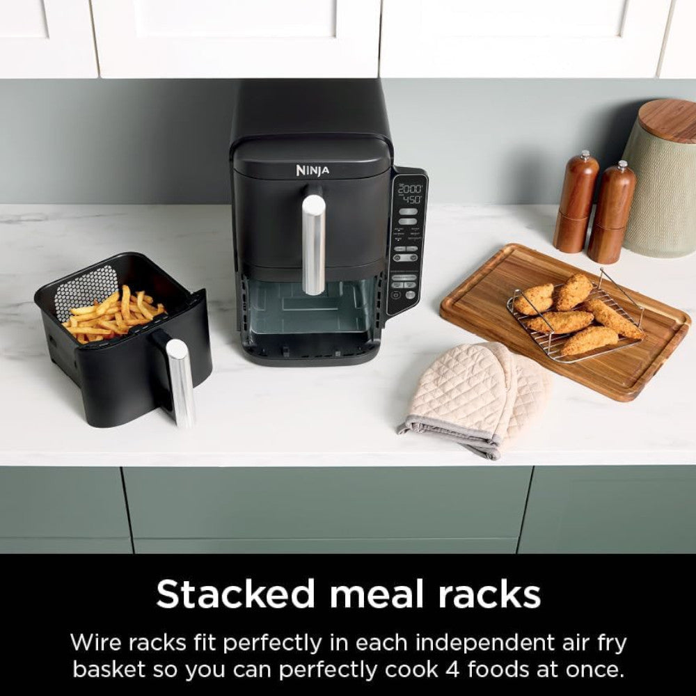 Ninja SL202CCO Double Stack Air Fryer Oven - Certified Refurbished with Home Essentials Warranty | Perfect for Family Cooking, Meal Prep & Healthy Air Frying