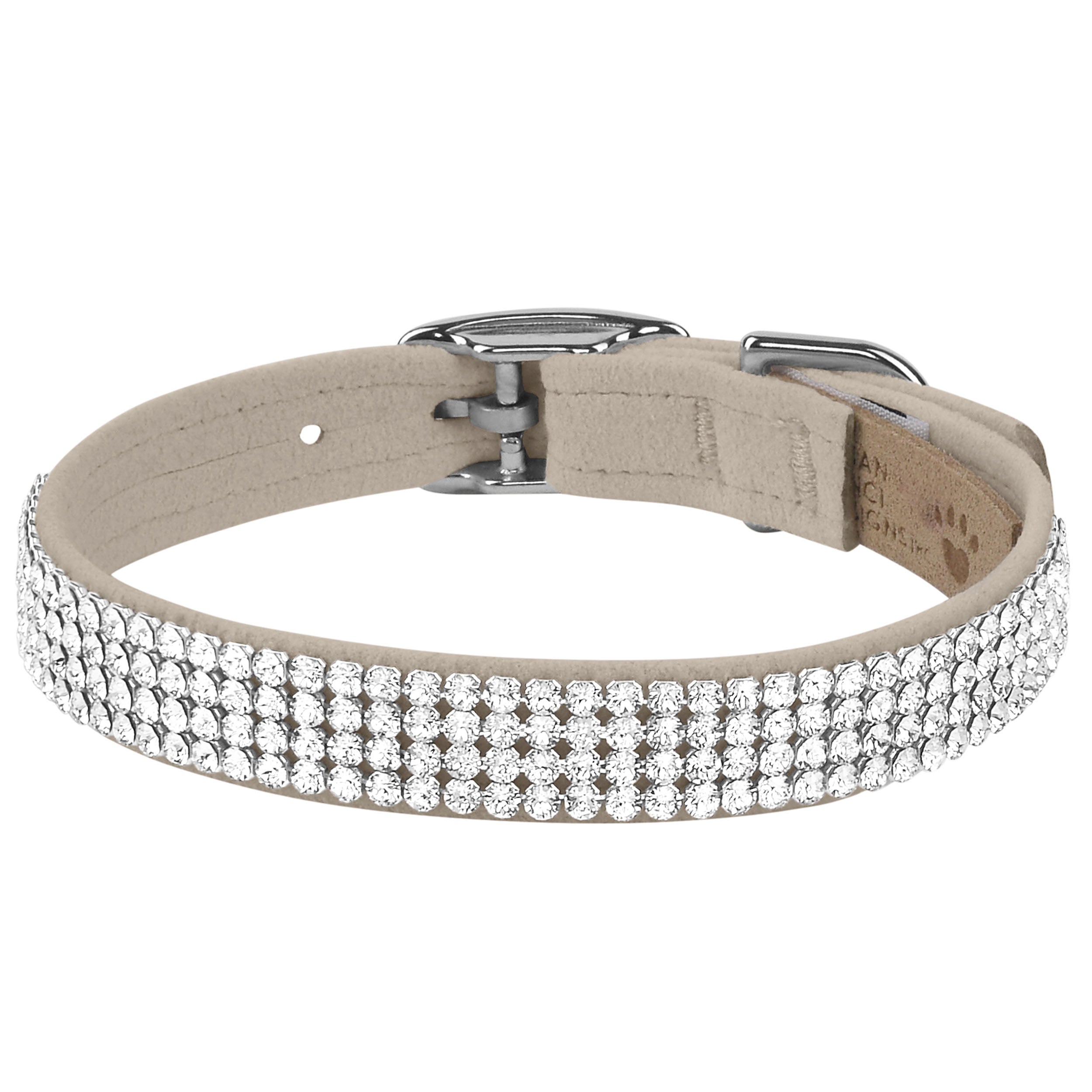 4 Row Giltmore Collar for Dogs - Adjustable Pet Necklace with Rhinestones - Perfect for Small Medium Large Breeds - Ideal for Parties, Weddings & Daily Fashion Accessories
