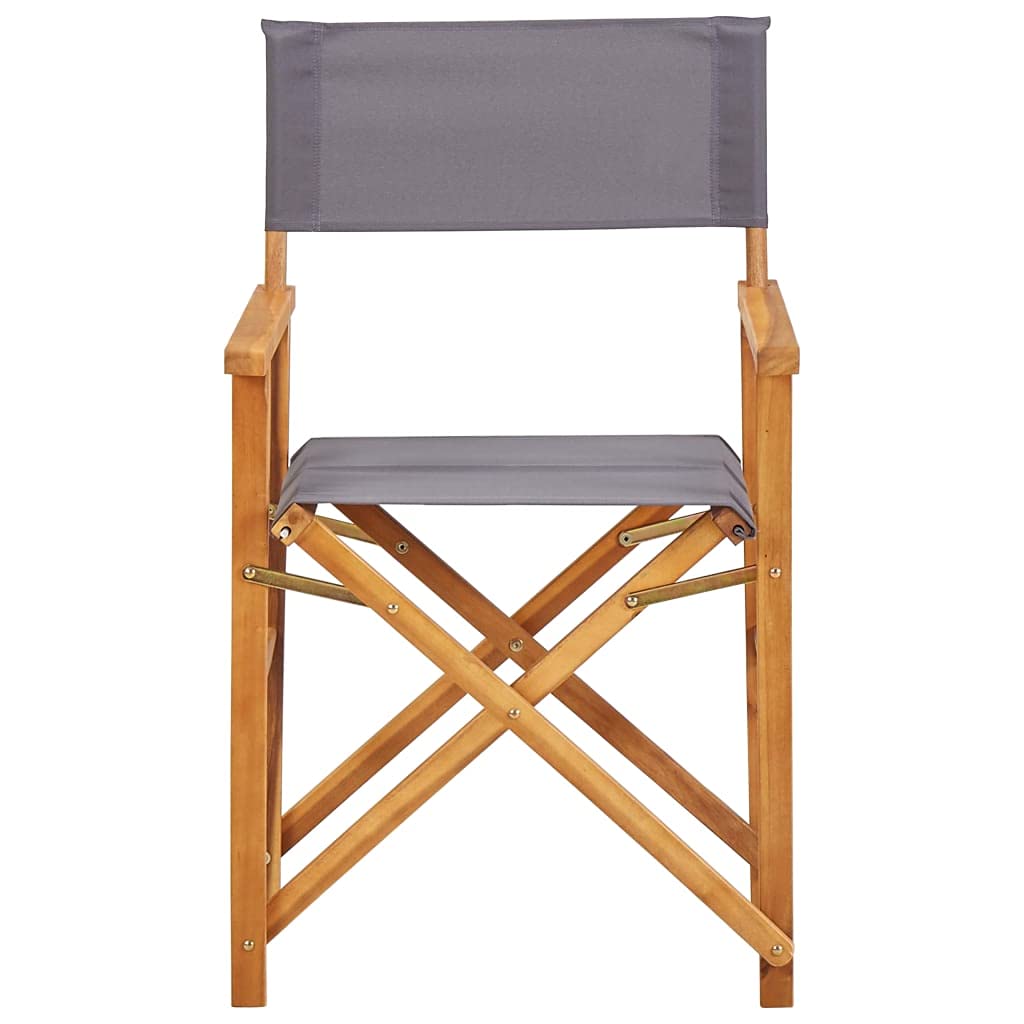 Tidyard Foldable Director's Chairs - Solid Acacia Wood Camping Chairs for Outdoor, Beach, Picnic & Patio Use