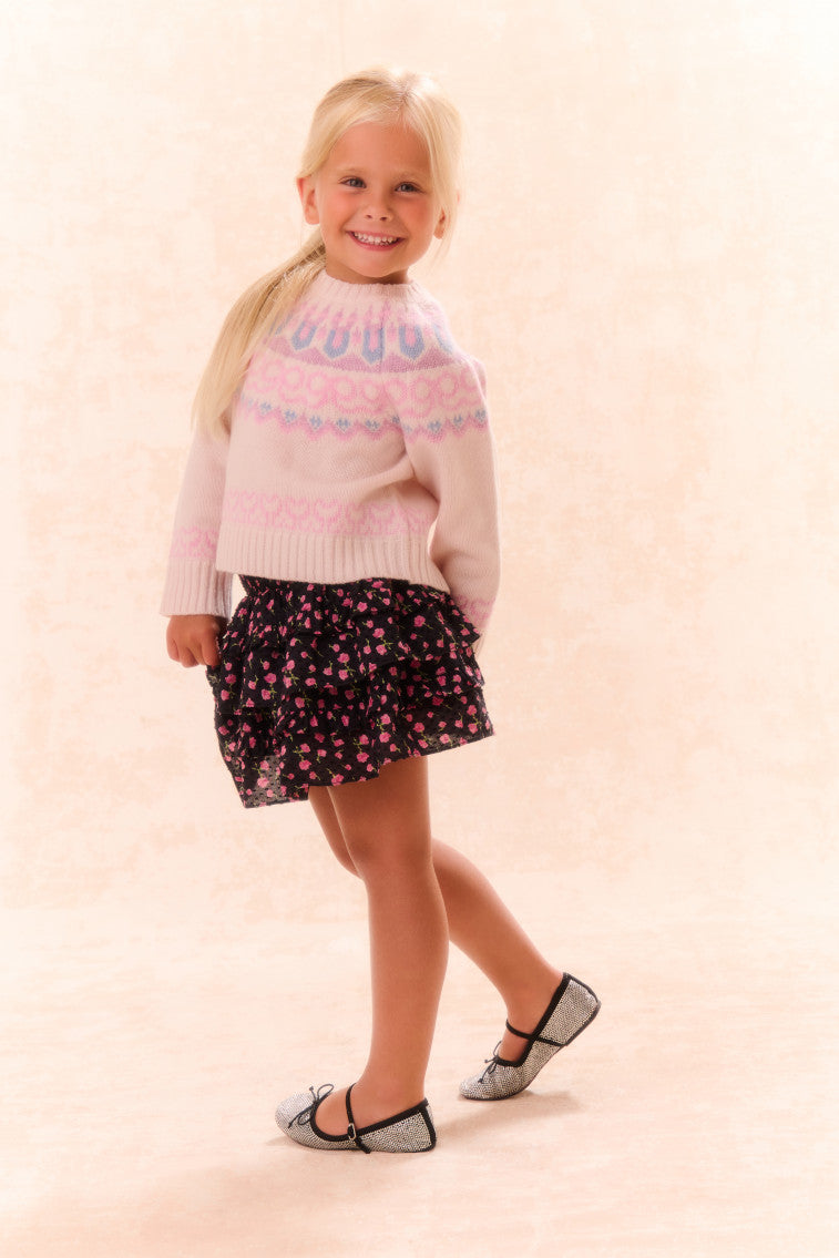 Warm Alpaca Wool Pullover Sweater for Girls - Soft & Cozy Winter Knitwear for Kids - Perfect for School, Playdates & Outdoor Adventures