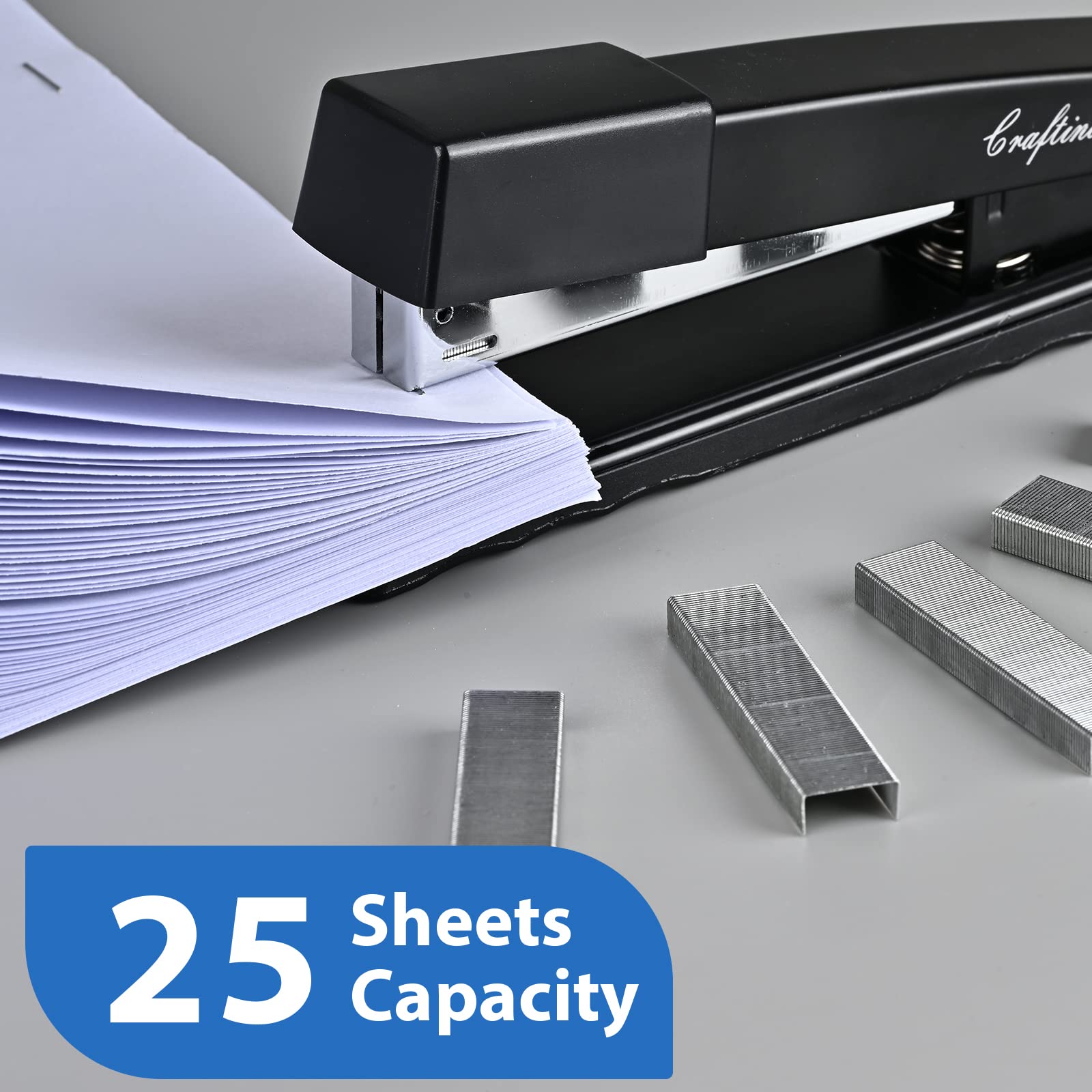 Electric Stapler for Office & Home Use - Heavy Duty Metal Desktop Stapler with 100 Sheet Capacity - Perfect for Paper, Documents, and Craft Projects
