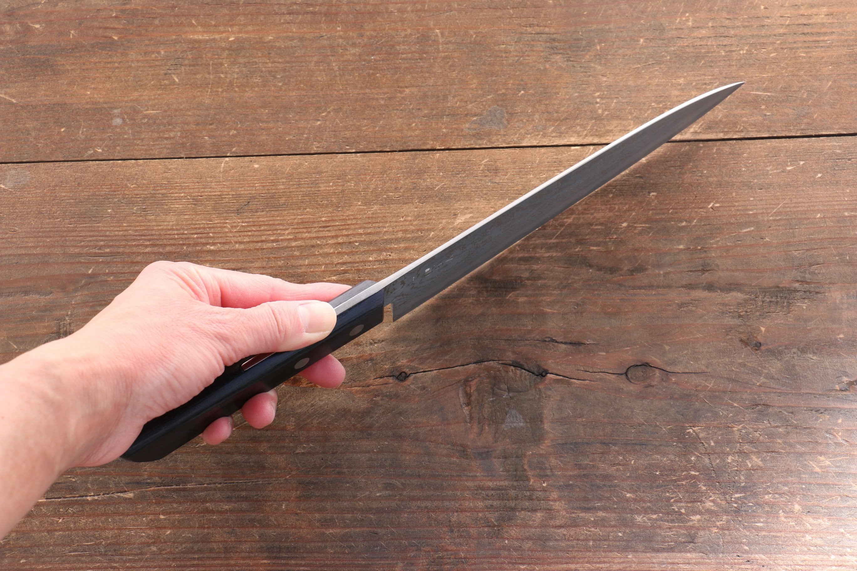 Premium Nao Yamamoto VG10 Black Damascus Gyuto Chef Knife 180mm - Japanese High Carbon Stainless Steel Blade with Black Pakka Wood Handle - Perfect for Sushi, Meat Slicing & Professional Cooking