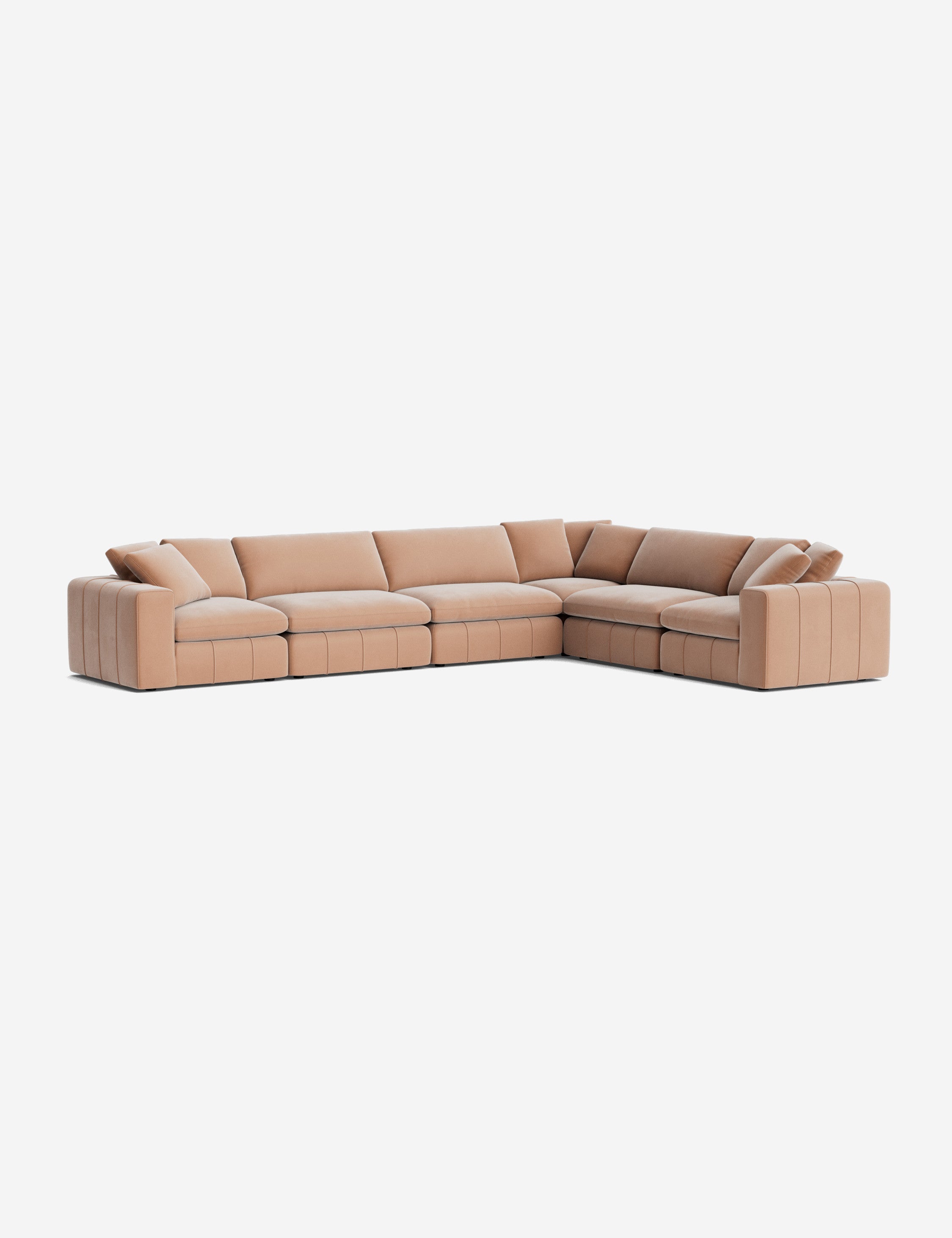 Capella Modular Corner Sectional Sofa - Modern L-Shaped Couch for Living Room, Reversible Design with Ottoman | Perfect for Small Spaces, Apartments & Home Theater Seating