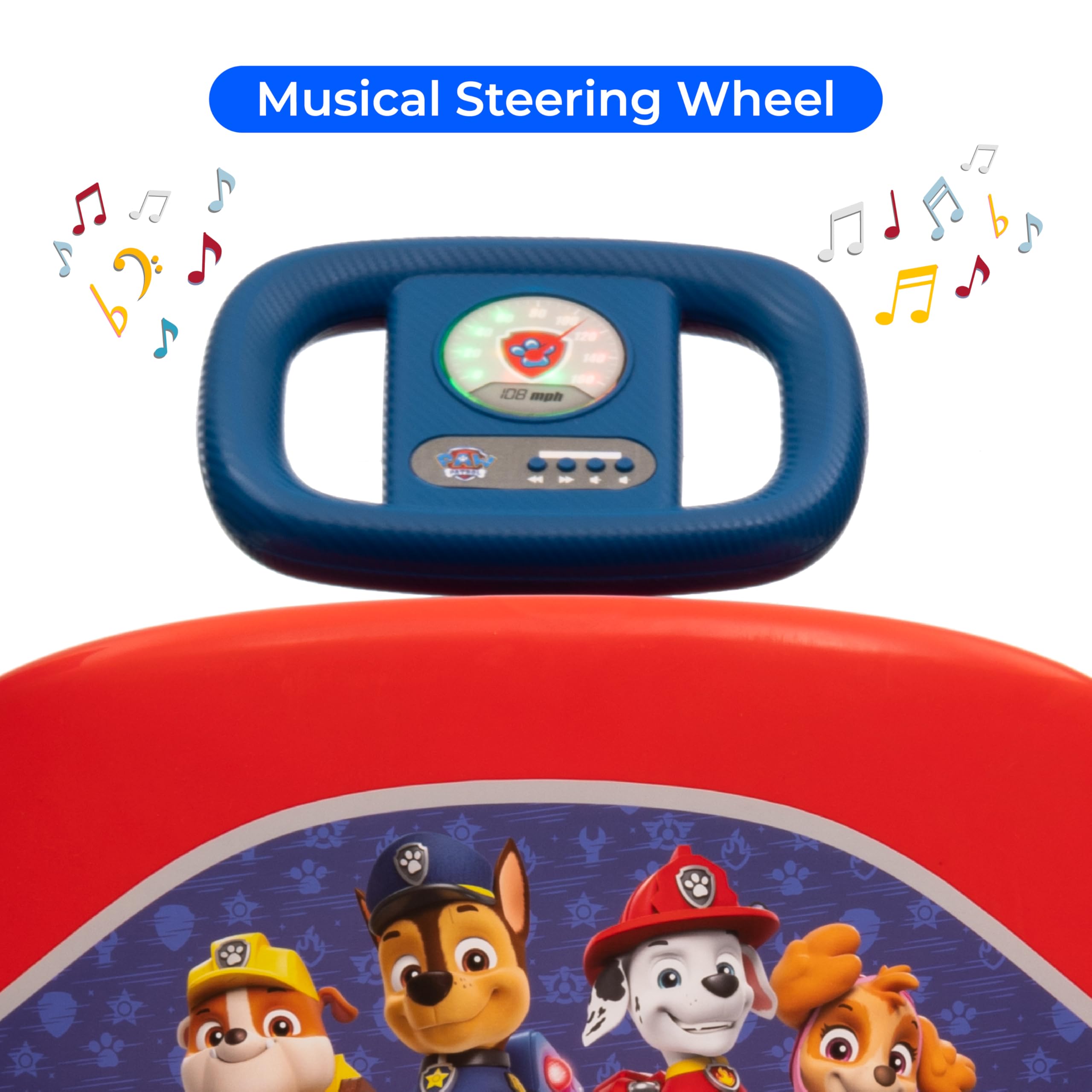 Paw Patrol 12V Kids Electric Go Kart Ride-On Toy with LED Lights & Safety Seat Belt | Durable PVC & Iron Construction | Rechargeable Battery for Ages 3-6 | Perfect for Indoor & Outdoor Play | Birthday Gift & Backyard Fun