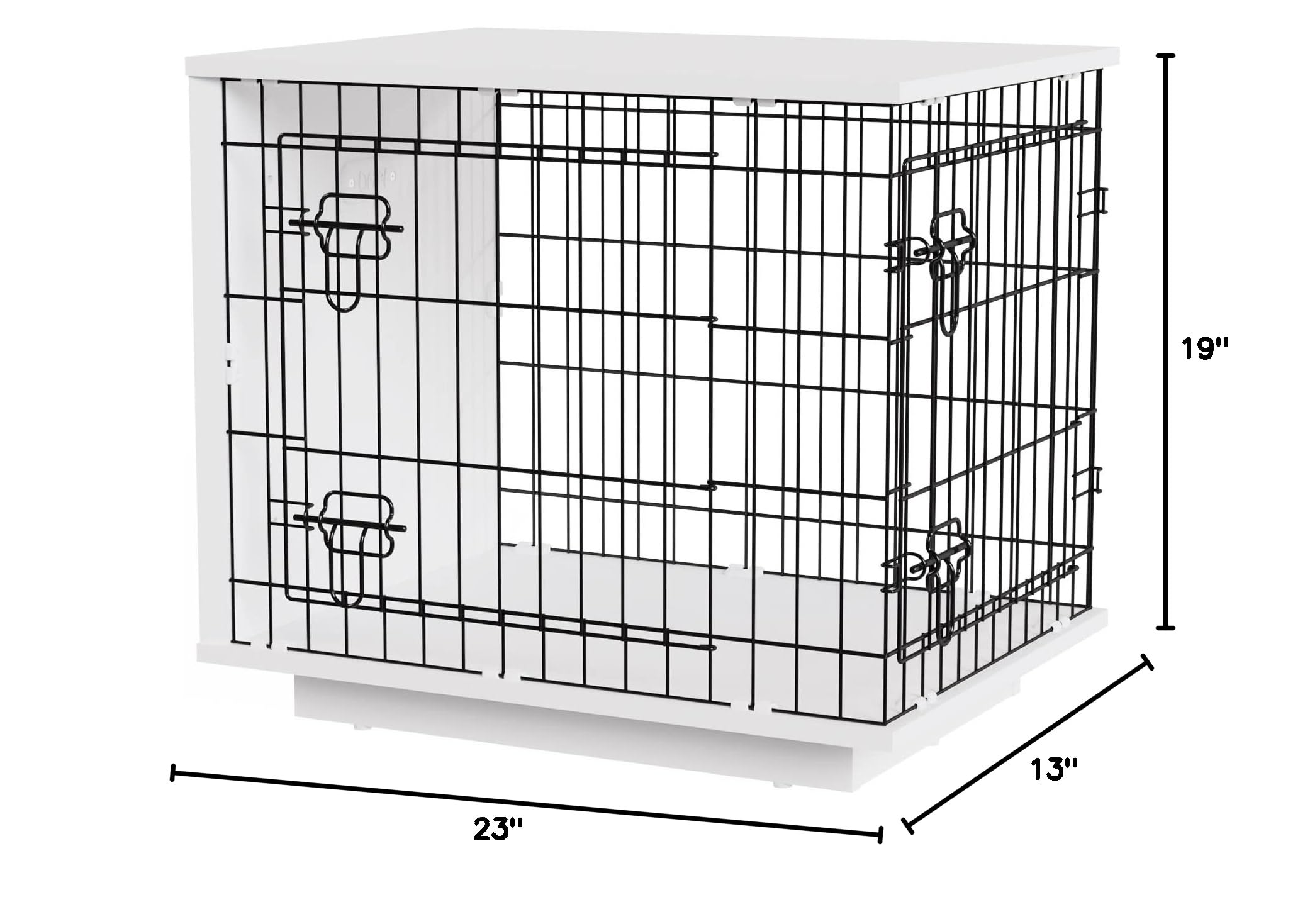 Omlet Fido Studio Dog Crate - Modern Furniture Style Pet Crate for Puppy Training & Adult Dogs - Comfortable Safe Space for Small Dogs - White - Perfect for Home, Office & Travel Use