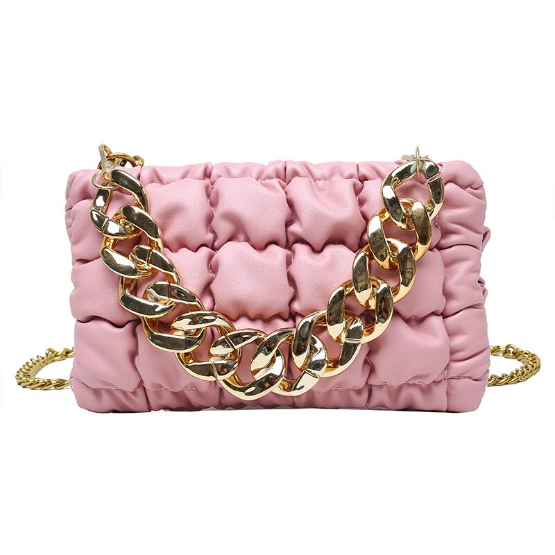 Stylish Women's Leather Crossbody Bags with Chain Strap - Fashionable Shoulder Satchel Purse for Everyday Use, Work & Date Night