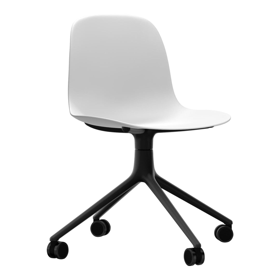 Ergonomic Form Chair with 4-Wheel Swivel Base - Adjustable Office Chair for Home & Work - Perfect for Desk Work, Gaming, and Study Sessions