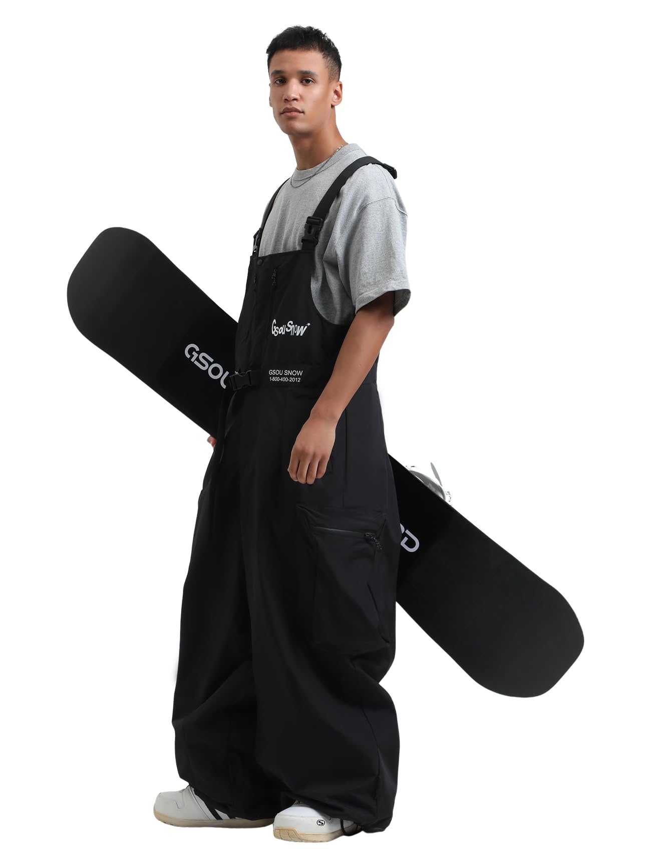 GSOU SNOW Waterproof Insulated Snowboard Bibs for Women & Men - Loose Fit Ski Pants Overalls for Winter Sports & Outdoor Activities | Perfect for Skiing, Snowboarding & Cold Weather Adventures