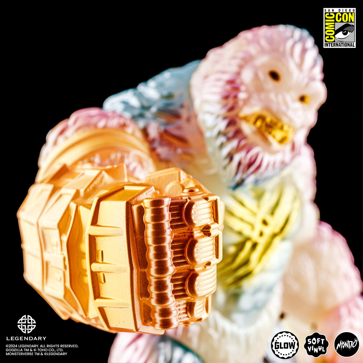 Godzilla vs Kong: The New Empire Kong Soft Vinyl Collectible Figure - Cherry Blossom Glow in The Dark Edition - Perfect for Movie Fans, Anime Collectors & Home Decor Display