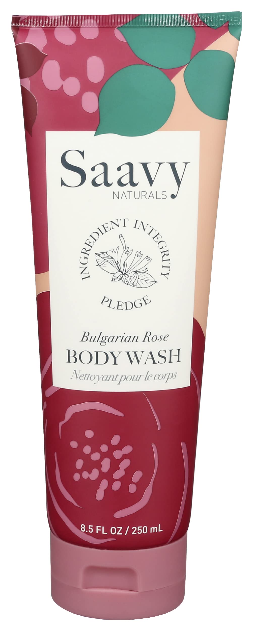 Saavy Bulgarian Rose Body Wash - 8 oz | Hydrating & Nourishing for Soft Skin | Perfect for Daily Shower & Spa Relaxation