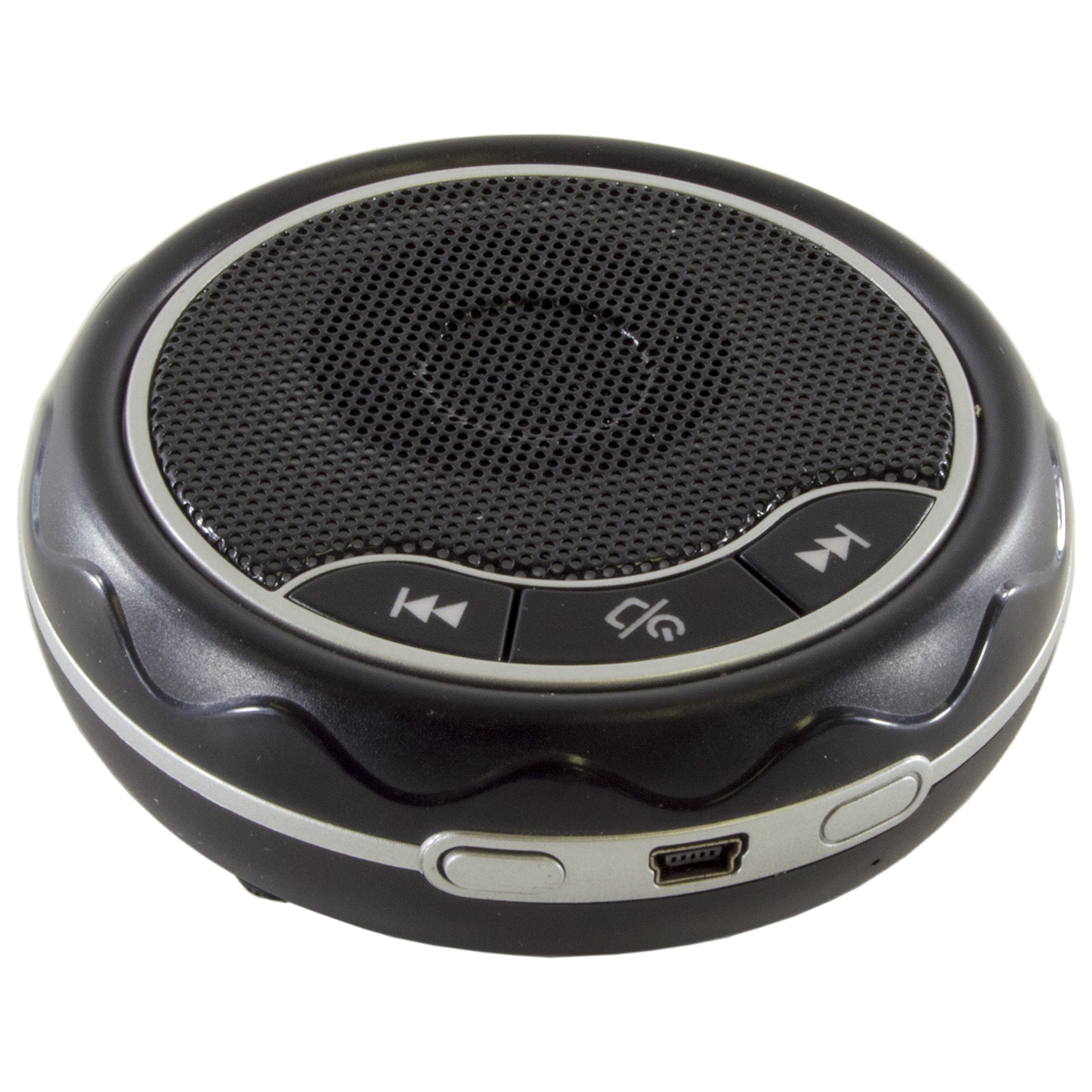 Portable Rechargeable Bluetooth Speakerphone for Car - Hands-Free Multipoint Calling with Echo & Noise Cancellation - Includes USB Car Charger & Visor Clip - Perfect for Business Calls, Commuting & Road Trips