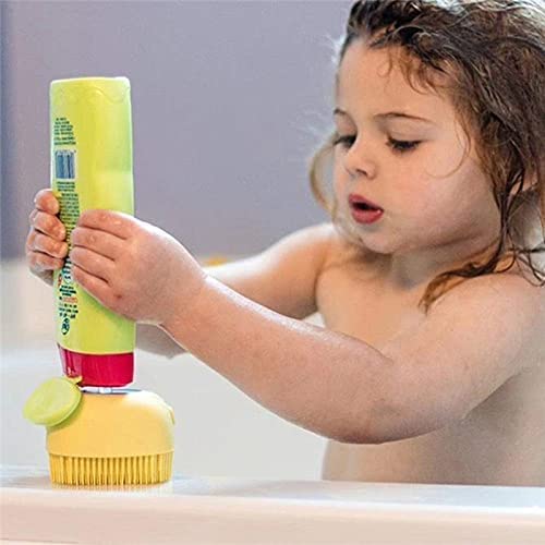 MAPPERZ Silicone Massage Bath Brush with Soap Dispenser - Exfoliating Shower Brush for Body Cleansing & Pore Care | Multi-Function Gel Bath Brush in Vibrant Colors | Perfect for Spa, Exfoliation & Relaxing Shower Time