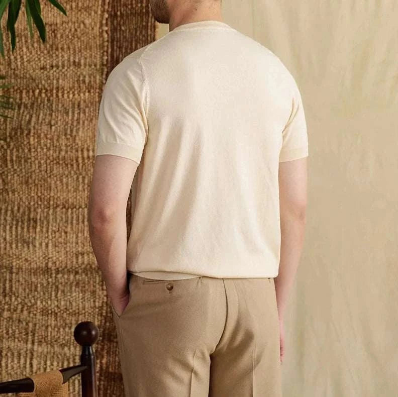 Premium O-Neck Collar Summer T-Shirt for Men - Breathable & Lightweight Casual Tee - Perfect for Beach, Vacation, and Everyday Wear