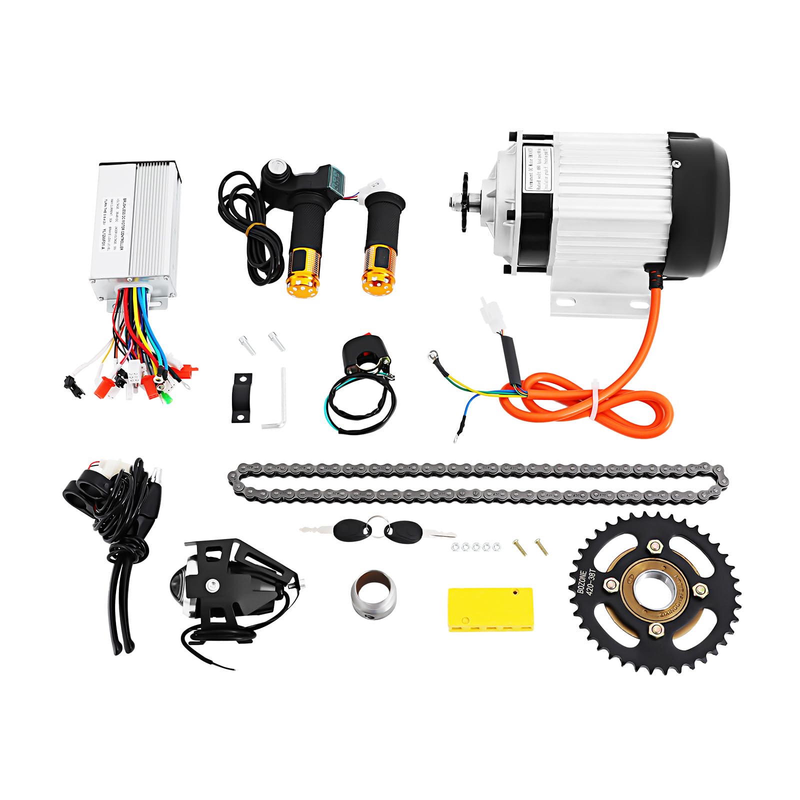750W 48V Brushless Electric Motor Kit - Geared Conversion Kit for Go Kart, ATV & E-Bike | DIY Electric Vehicle Upgrade for Commuting & Off-Road Adventures