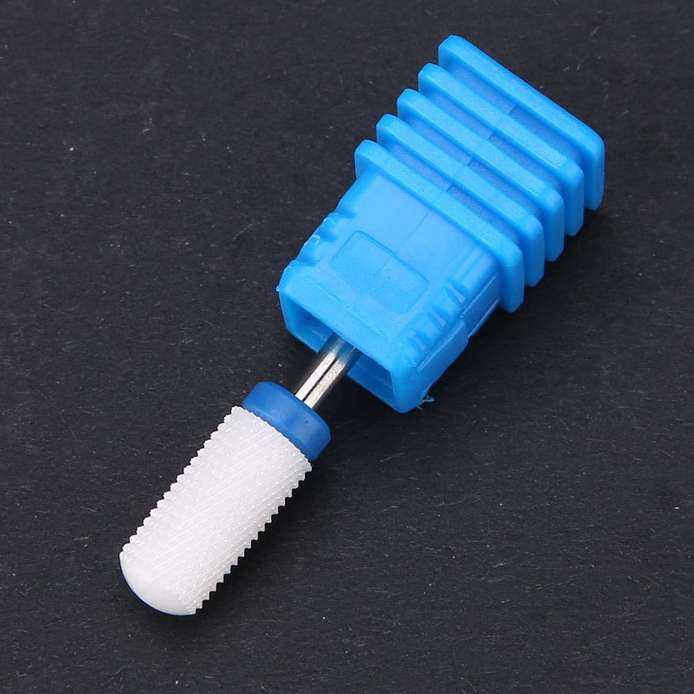 **Sonew 5-Piece Ceramic Nail Drill Bits Set - Professional Cylinder Grinding Head for Manicure & Pedicure Drills (Round Bald) - Perfect for Nail Salons, Home Use & DIY Nail Art**