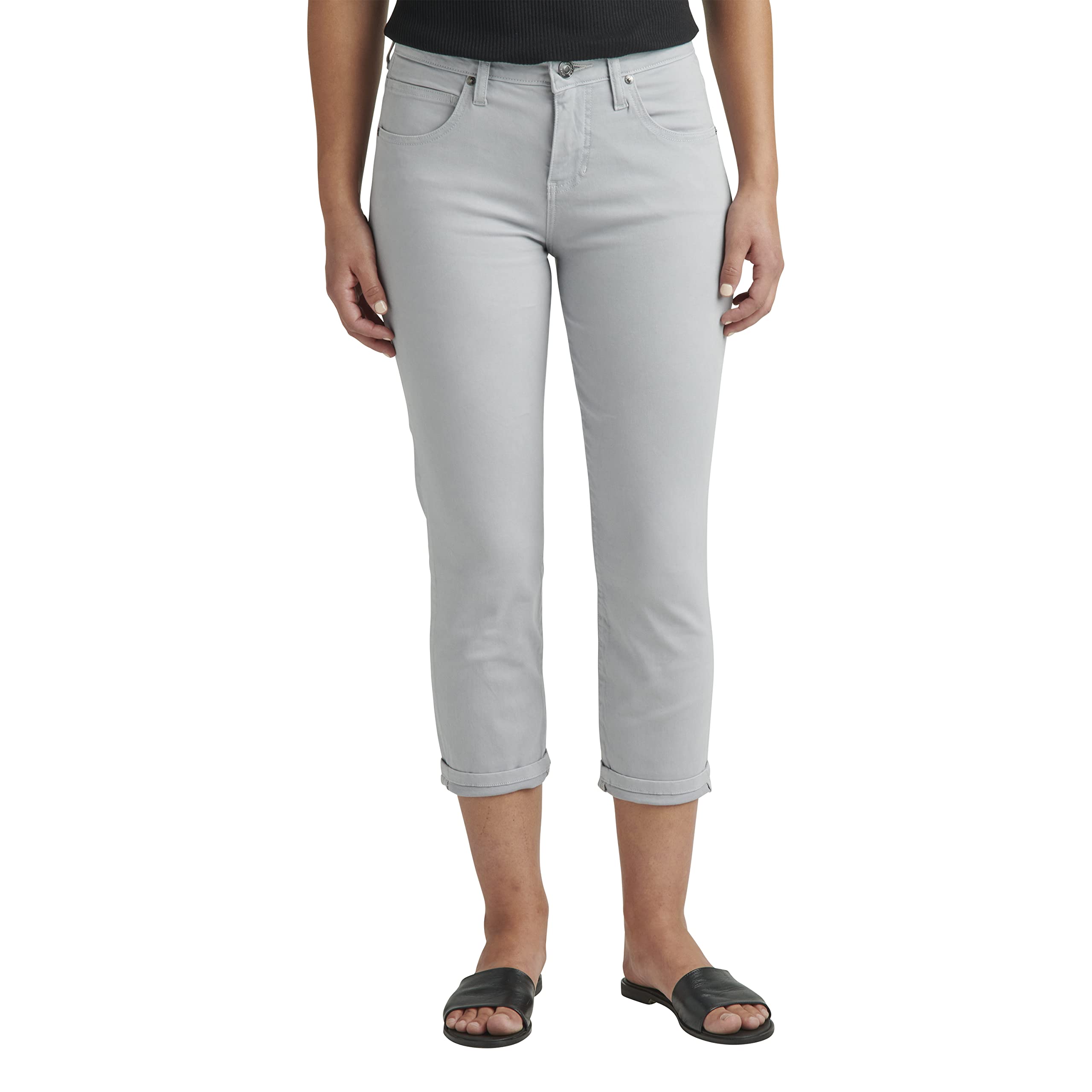 Jag Jeans Women's Cecilia Mid Rise Capri Pants - Stretchy Comfort Fit Casual Ankle-Length Jeans for Everyday Wear | Perfect for Work, Weekend Outings & Travel
