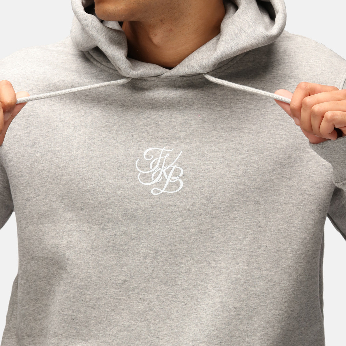 Premium TKB Men's Grey Organic Cotton Hoodie - Soft & Comfortable Pullover for Casual Wear, Gym, and Outdoor Activities