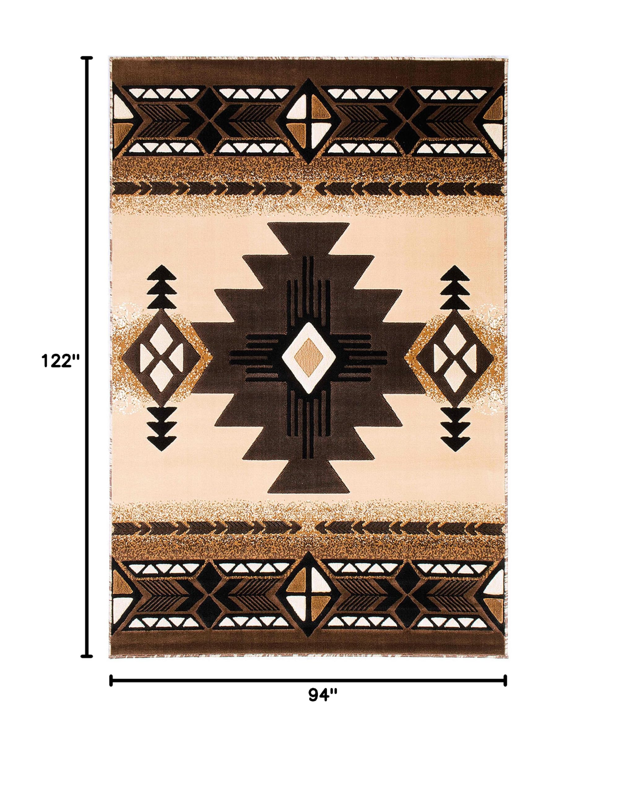 Modern Contemporary Berber Rugs - Brown & Ivory Handwoven Cabin Decor - Cozy Living Room, Bedroom & Office Area Rug