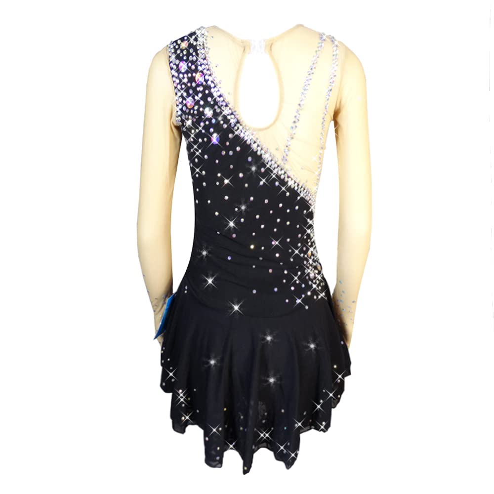 Girls Figure Skating Dress - Elegant Belly Dance & Ice Skating Costume for Women - Perfect for Performances, Competitions & Dance Practice