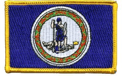 Virginia Iron-on Embroidered Patch - Custom DIY Sewing Badge for Jackets, Hats, Bags | Perfect for Denim, Vests, Backpacks & DIY Crafts