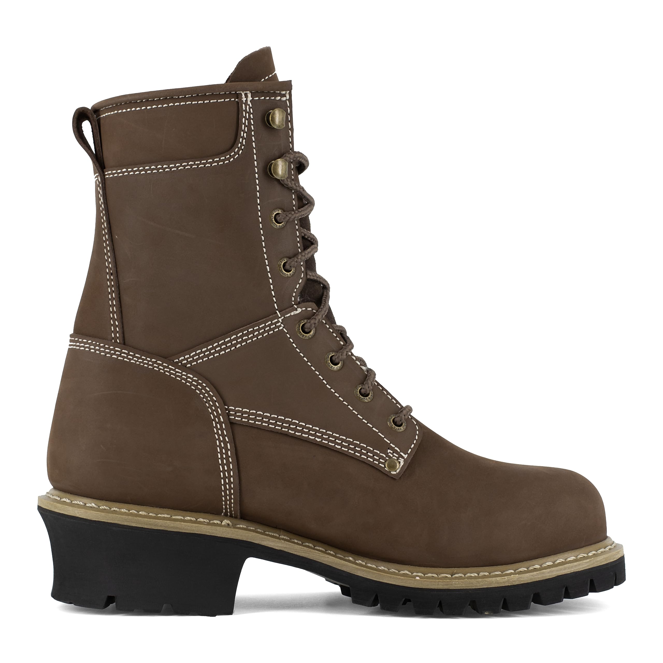 Frye Men's Safety-Crafted Logger Boot - Durable Work Boots for Construction, Hiking & Outdoor Activities - Waterproof Leather Steel Toe Work Shoes for Men