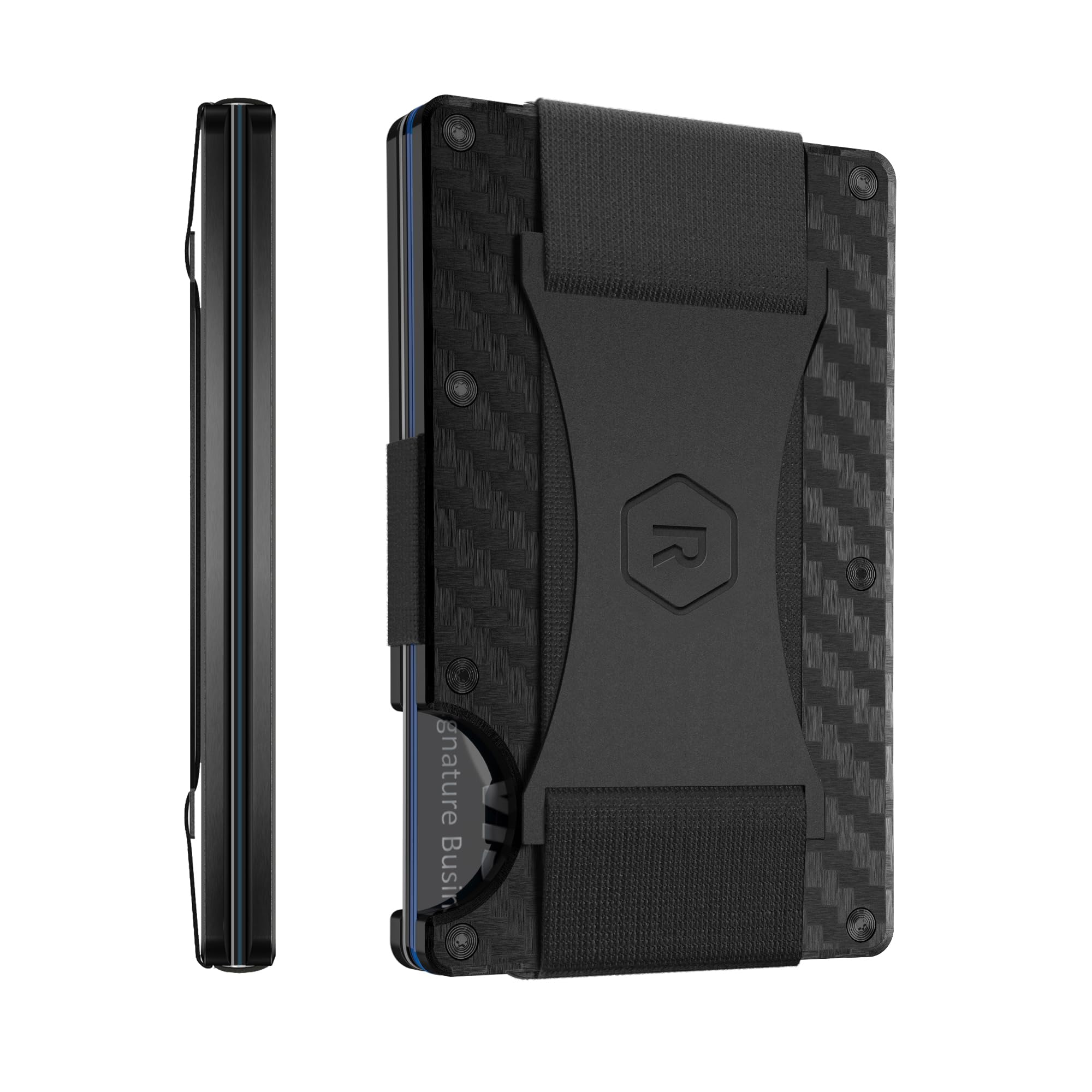 Ridge Wallets for Men - Slim Minimalist RFID Blocking Front Pocket Wallet & Card Holder (Carbon Fiber) - Perfect for Everyday Carry, Travel, and Secure Storage