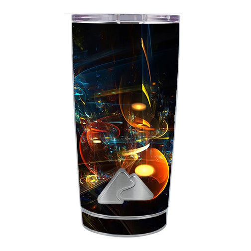 Abstract Art Bubbles Ozark Trail 20oz Stainless Steel Tumbler with Lid and Straw - Insulated Travel Mug for Hot & Cold Drinks, Perfect for Camping, Hiking, Office and Gym Use