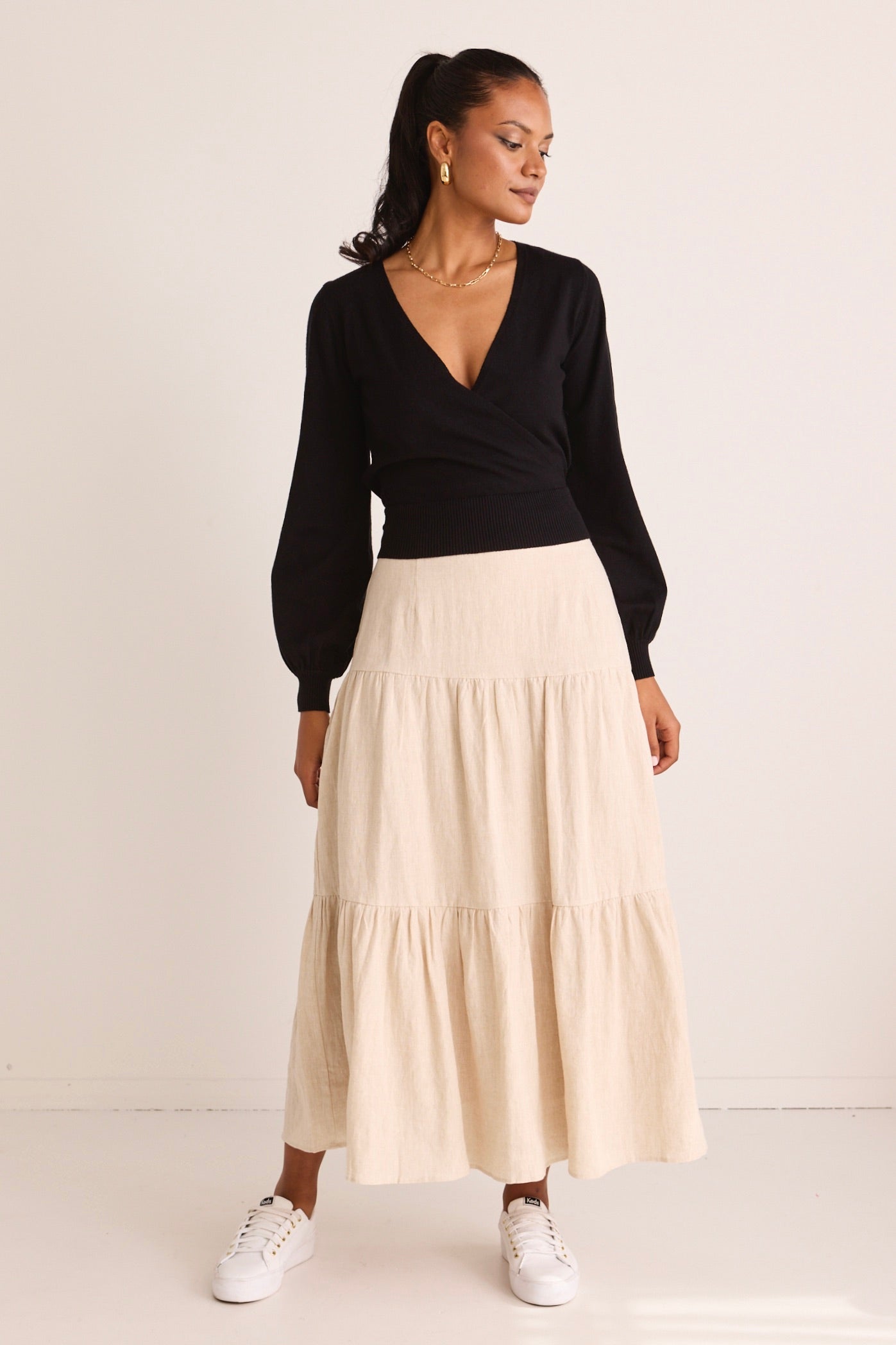Cross My Heart Black Ballerina Fine Knit Wrap Cardigan - Elegant Women's Lace Knit Sweater for Date Night & Office Wear