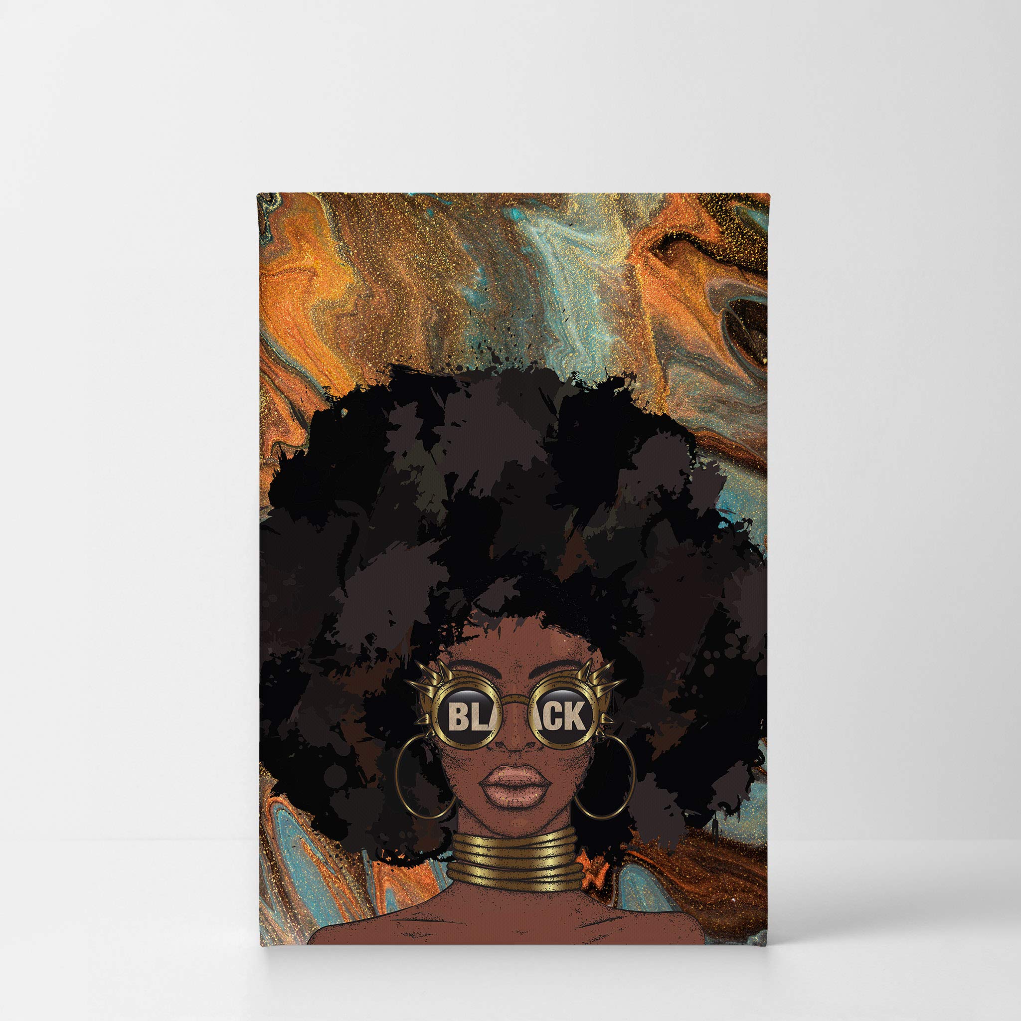 African American Wall Art Canvas Prints - Black Art Wall Decor & African American Pop Art - 28x19 Inches - Perfect for Living Room, Bedroom & Office Decor