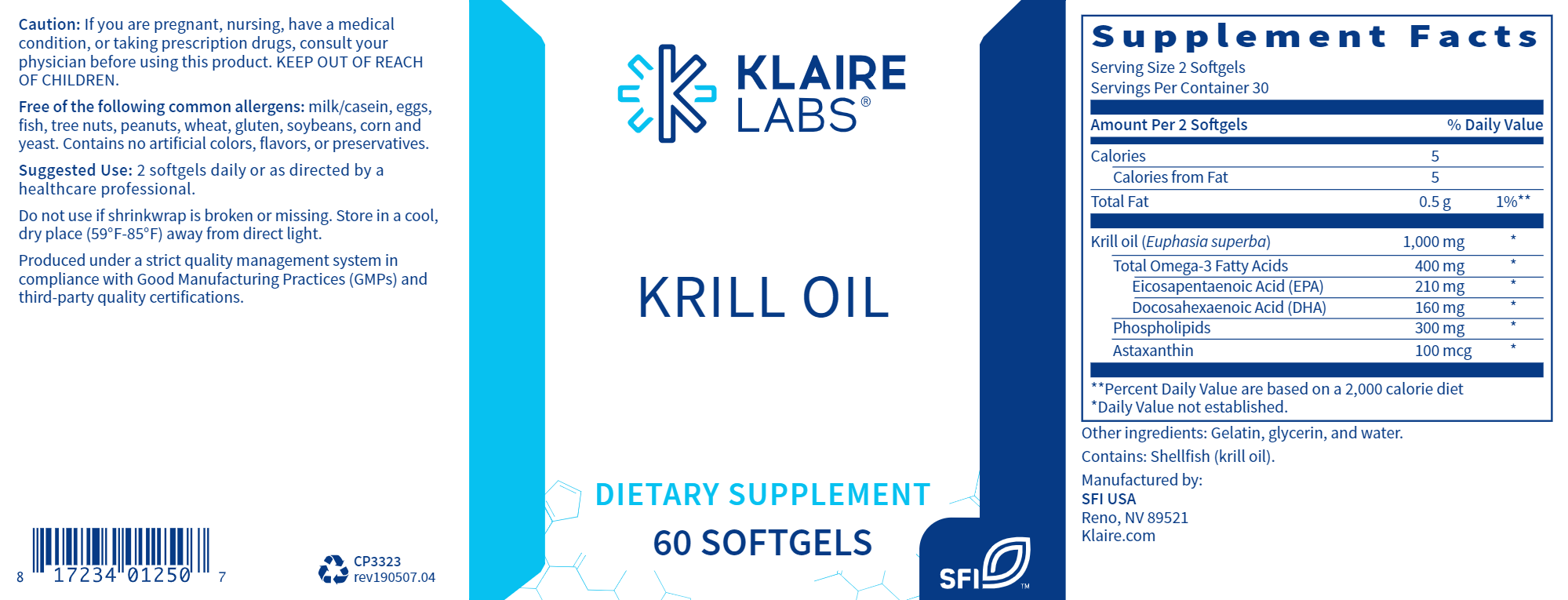 Premium Krill Oil 500mg Softgels - 60 Count | Omega-3 EPA & DHA Supplement for Heart, Brain & Joint Health | Supports Cognitive Function & Cardiovascular Wellness | Perfect for Daily Wellness Routine & Active Lifestyle