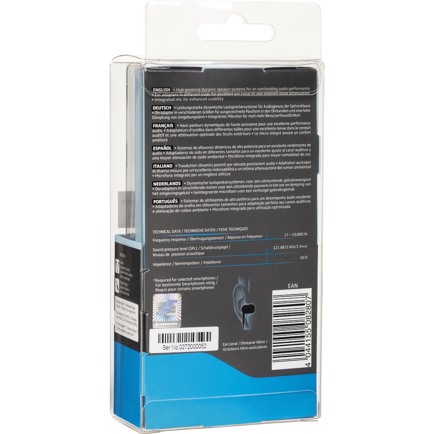 Sennheiser CX 275 S Universal Mobile Headset with Noise Isolation - Premium In-Ear Headphones for iPhone, Android, Music & Calls - Perfect for Commuting, Workouts & Travel